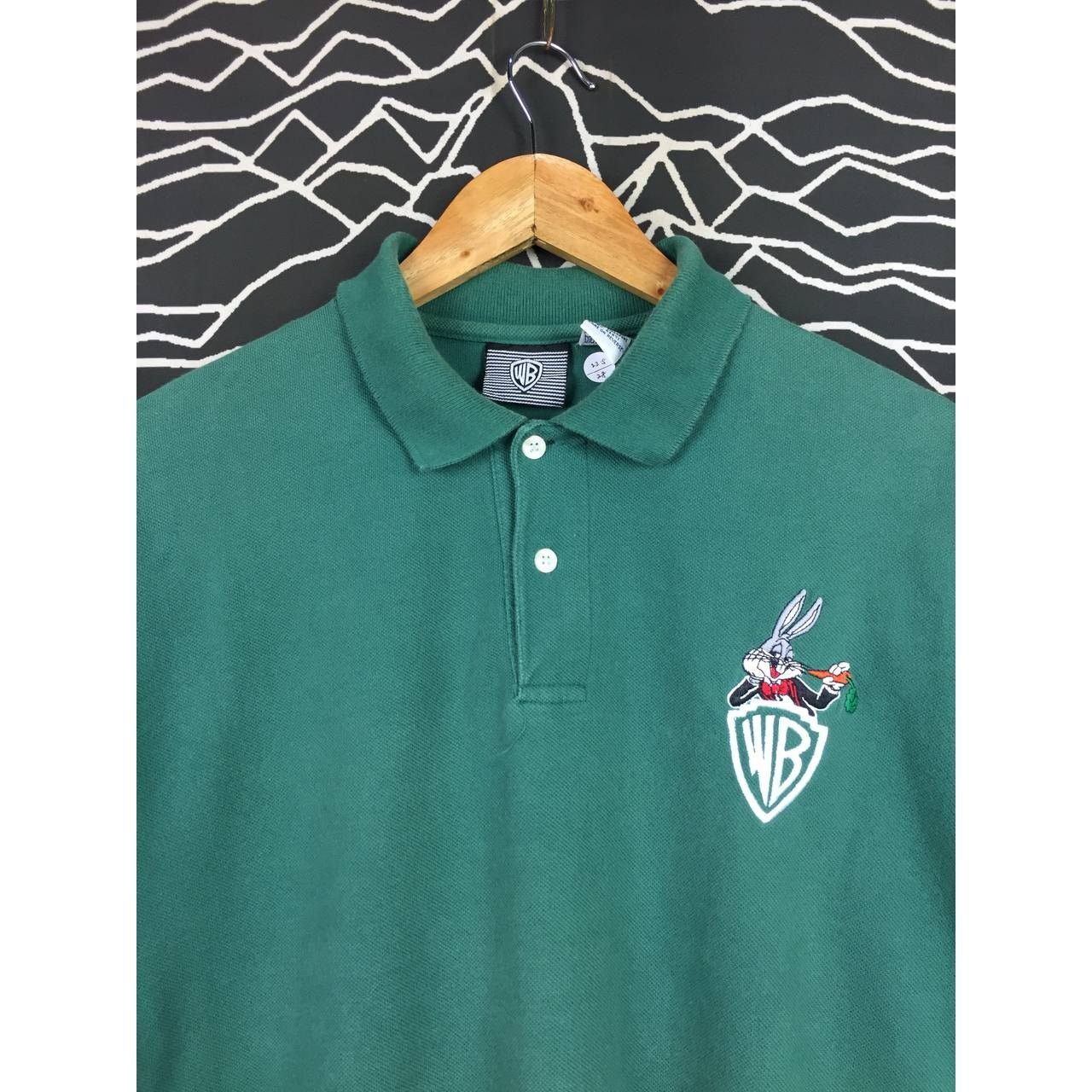 Cartoon Network × Vintage × Warner Bros Vtg 90s Warner Bros Bugs Bunny Embroidered Logo Polo Tee Size US M / EU 48-50 / 2 - 3 Thumbnail