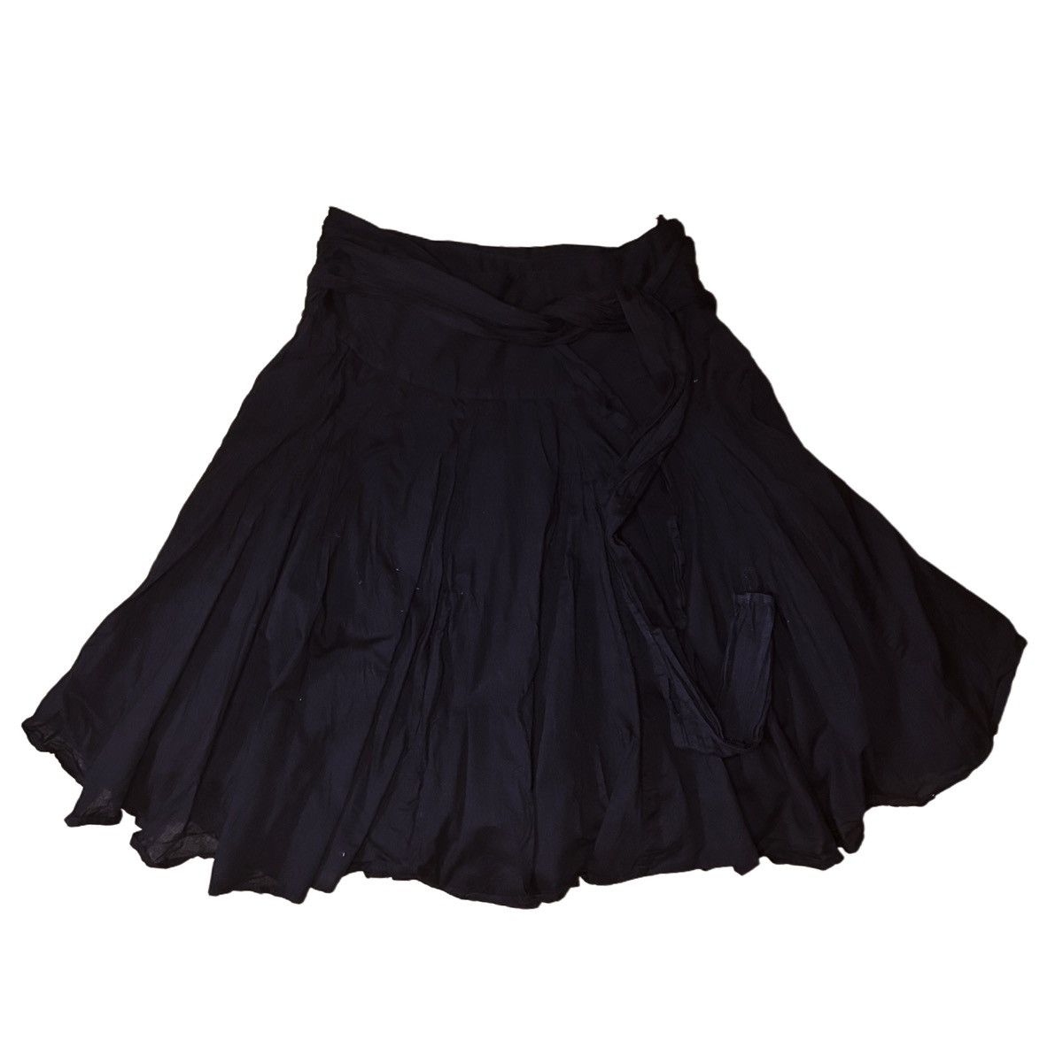 Japanese Brand Black Minimalist Ruffled Black Skirt Size 27" / US 4 / IT 40 - 4 Thumbnail