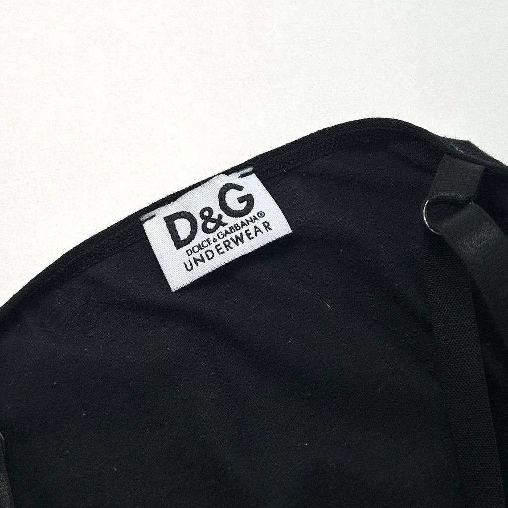 Dolce & Gabbana y2k D&G black tank top with white elastic logo Size L / US 10 / IT 46 - 3 Thumbnail