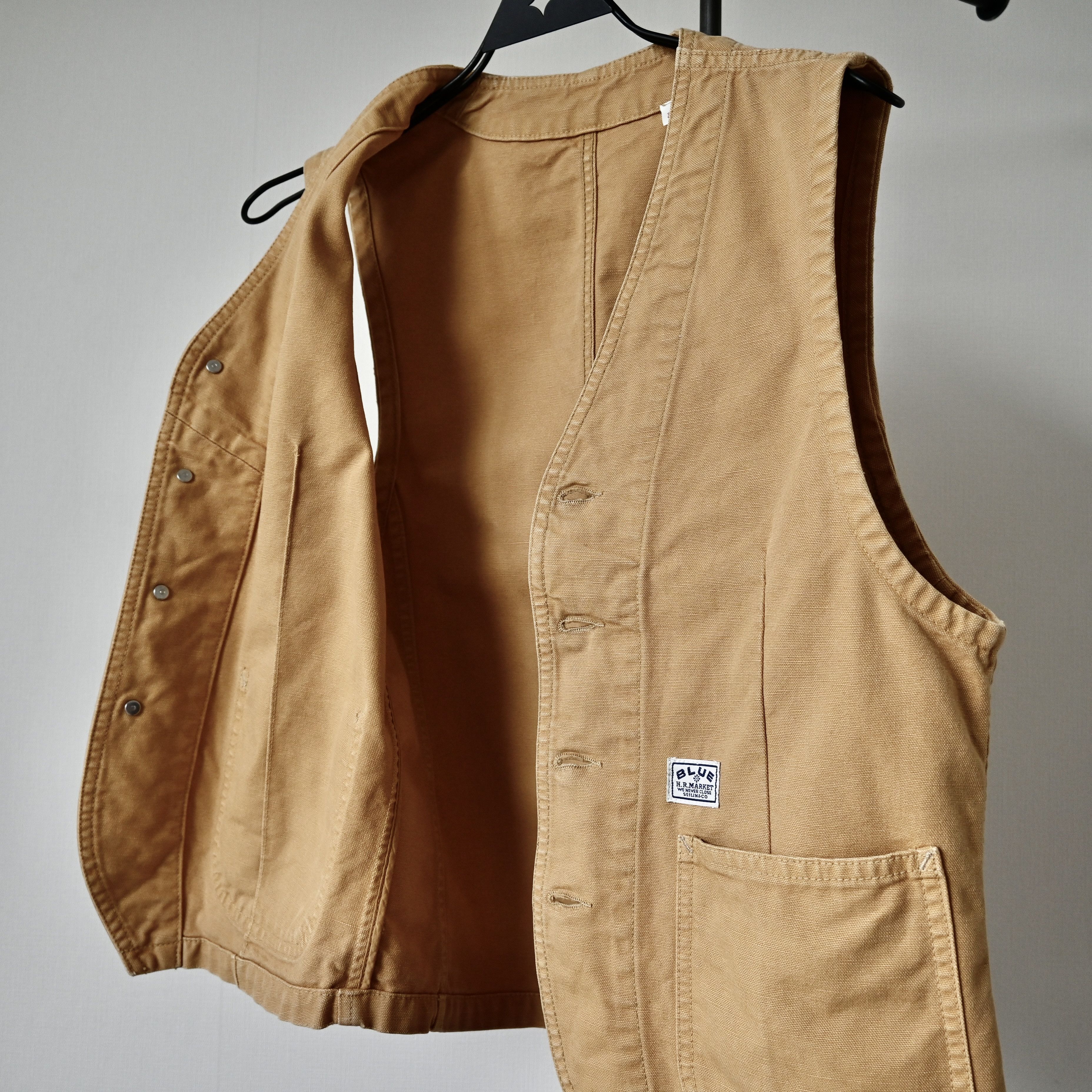 Blue Blue Japan BLUE H.R. MARKET cotton canvas engineer vest made in Japan Size US M / EU 48-50 / 2 - 9 Thumbnail