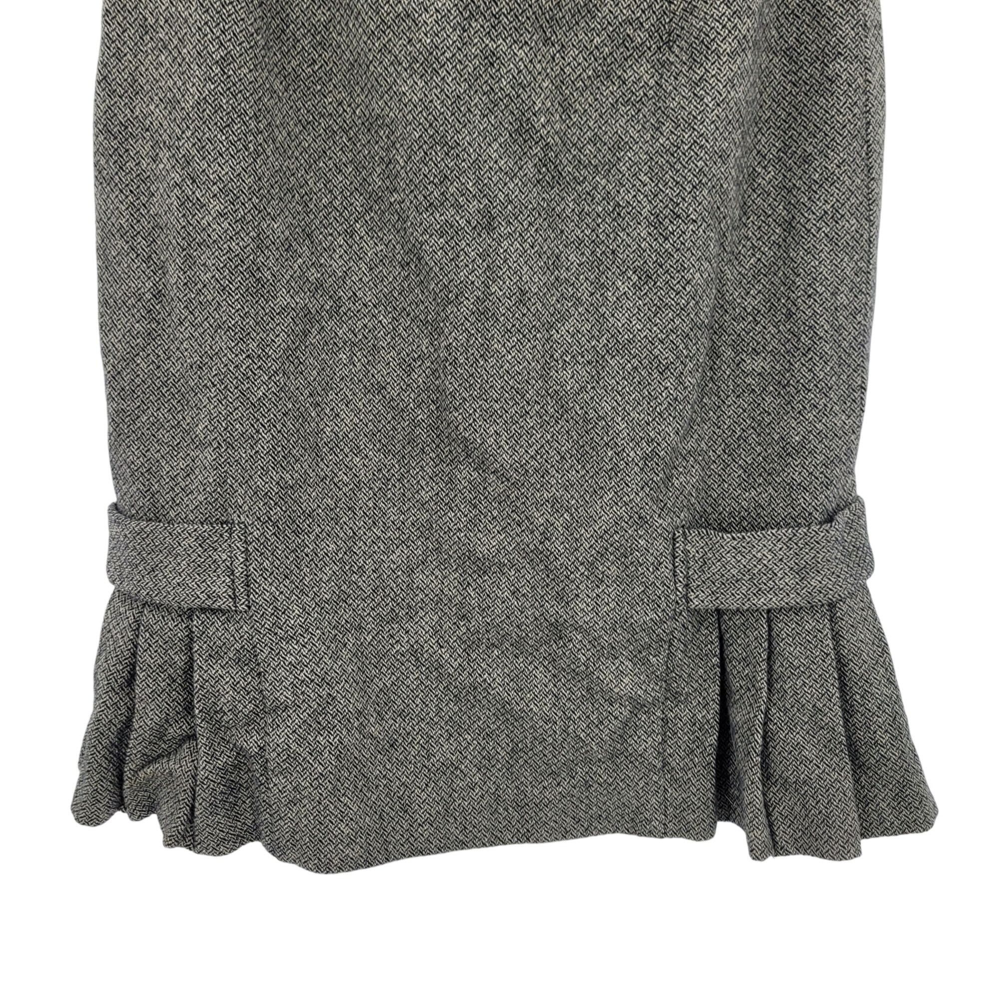 Banana Republic Vtg Y2K Banana Republic Herringbone Tulip Skirt Sz 0 Wool Gr Size 25" / US 0 / IT 36 - 8 Thumbnail