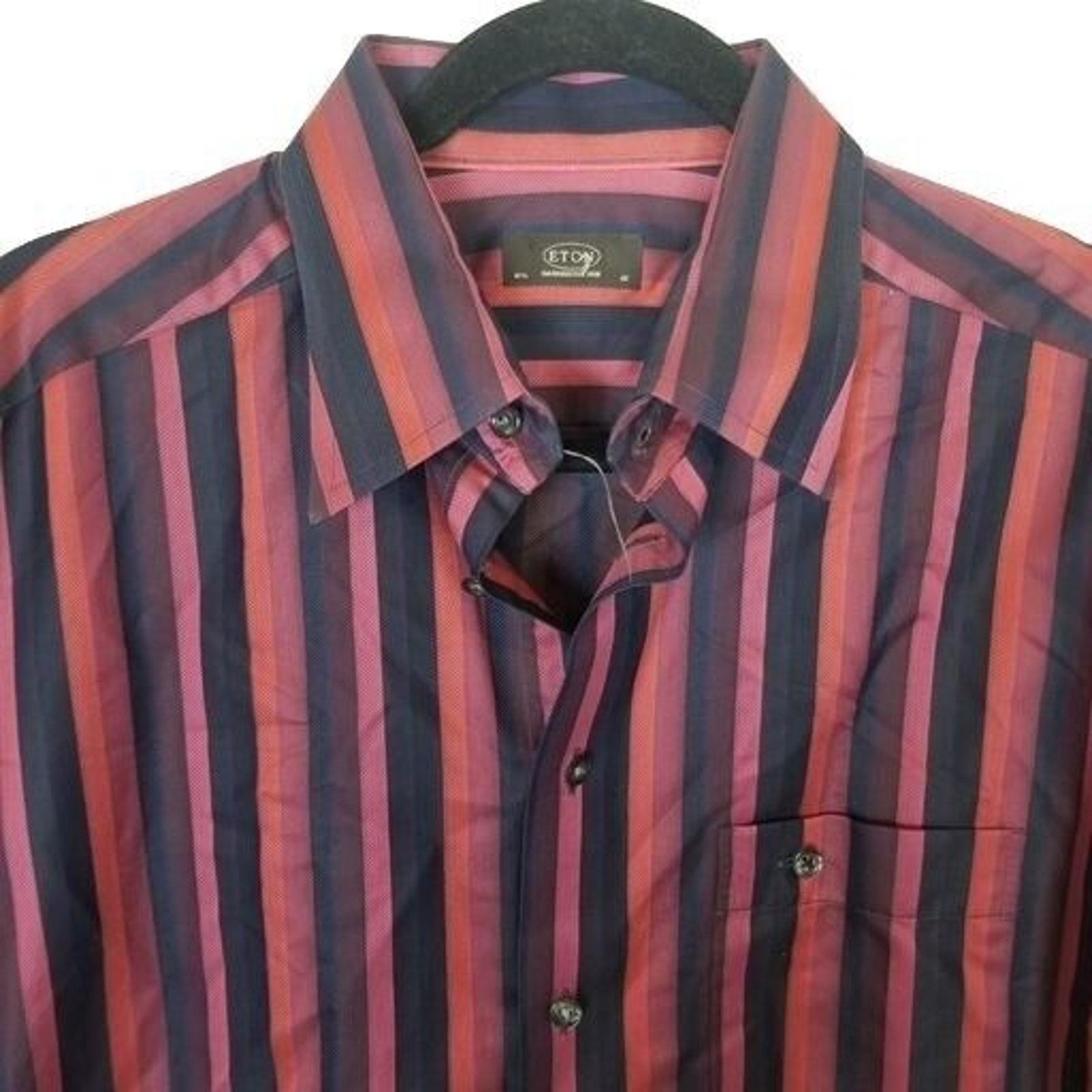 Eton ETON Mens Striped Dress Size 42 Preppy Designer Formal Size US XS / EU 42 / 0 - 2 Thumbnail