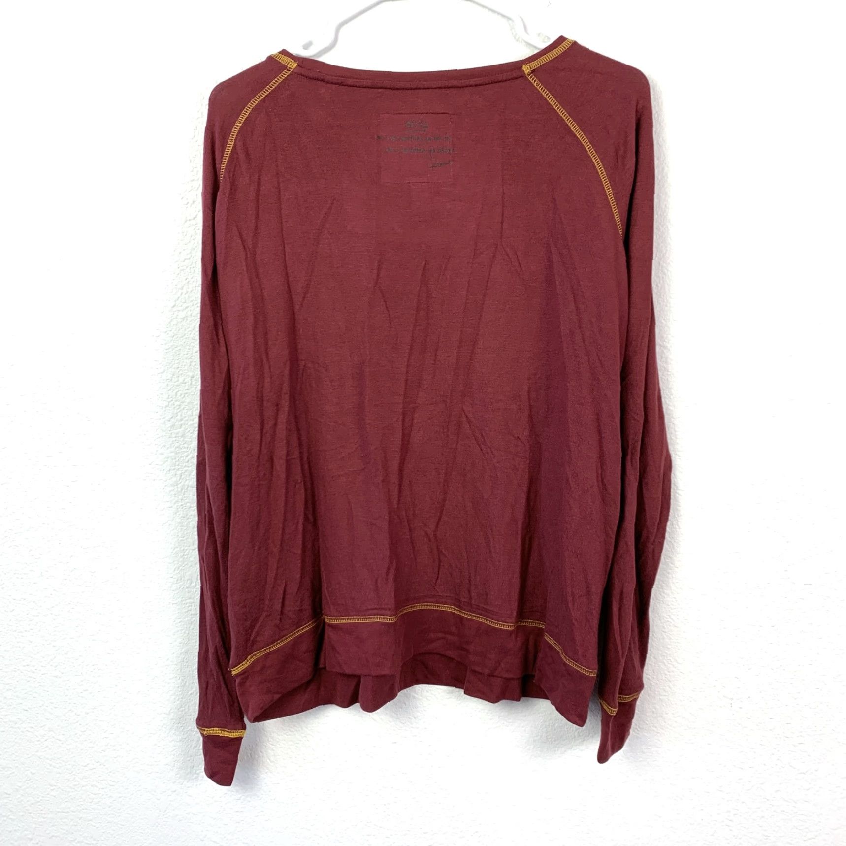 Vintage VINTAGE Peace Love World I Love Game Day Burgundy Raglan Long Sleeve Top Women's XS Size XS / US 0-2 / IT 36-38 - 6 Thumbnail