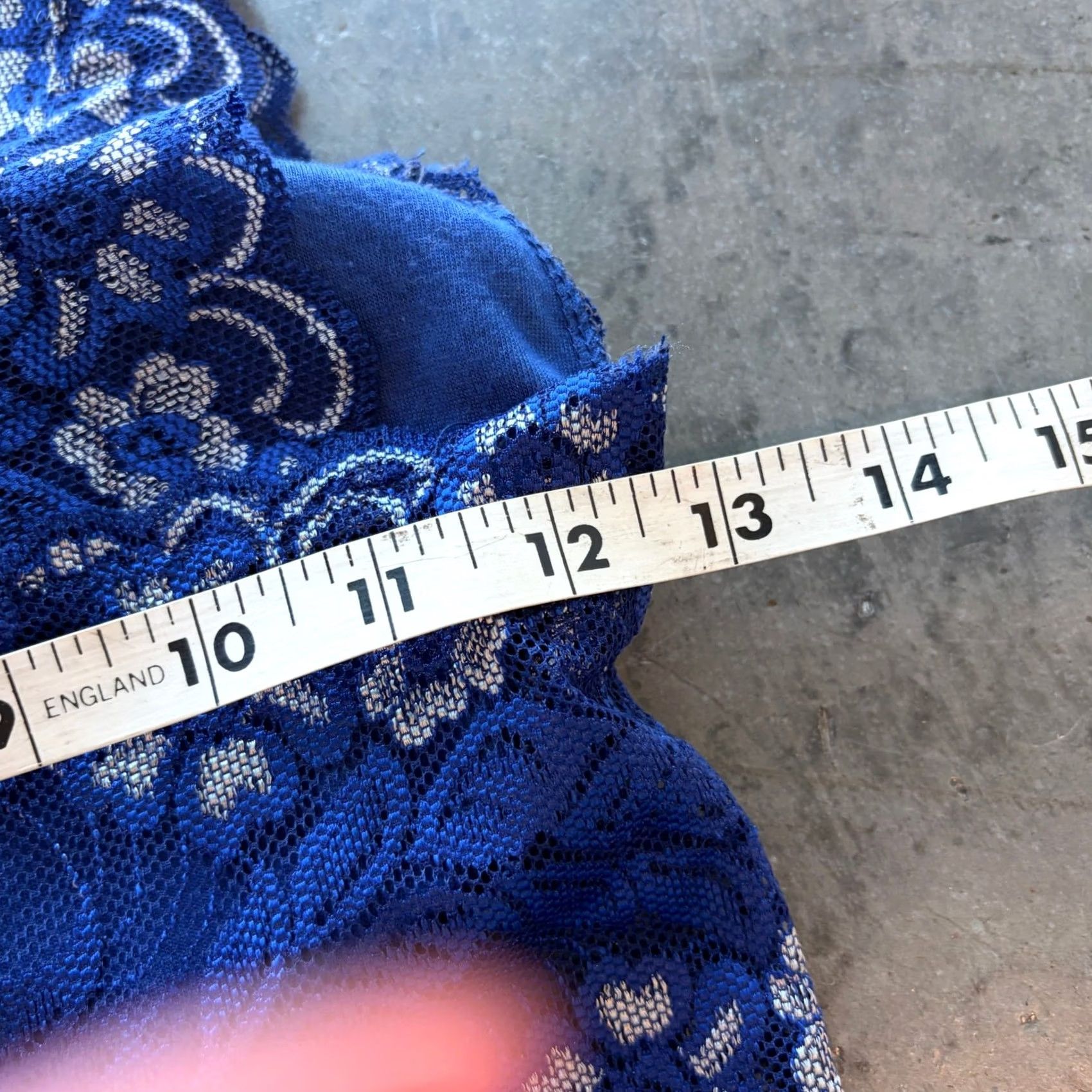 Vintage VINTAGE Blue Full Lace Tank Top Mini Lingerie Slip Dress Women’s Small Camisole Shirt Size S / US 4 / IT 40 - 3 Thumbnail