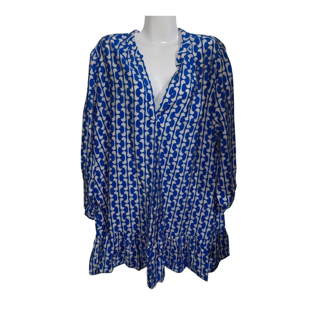 Zara Plus size Zara mini mint green with daisy flower print dress | Grailed