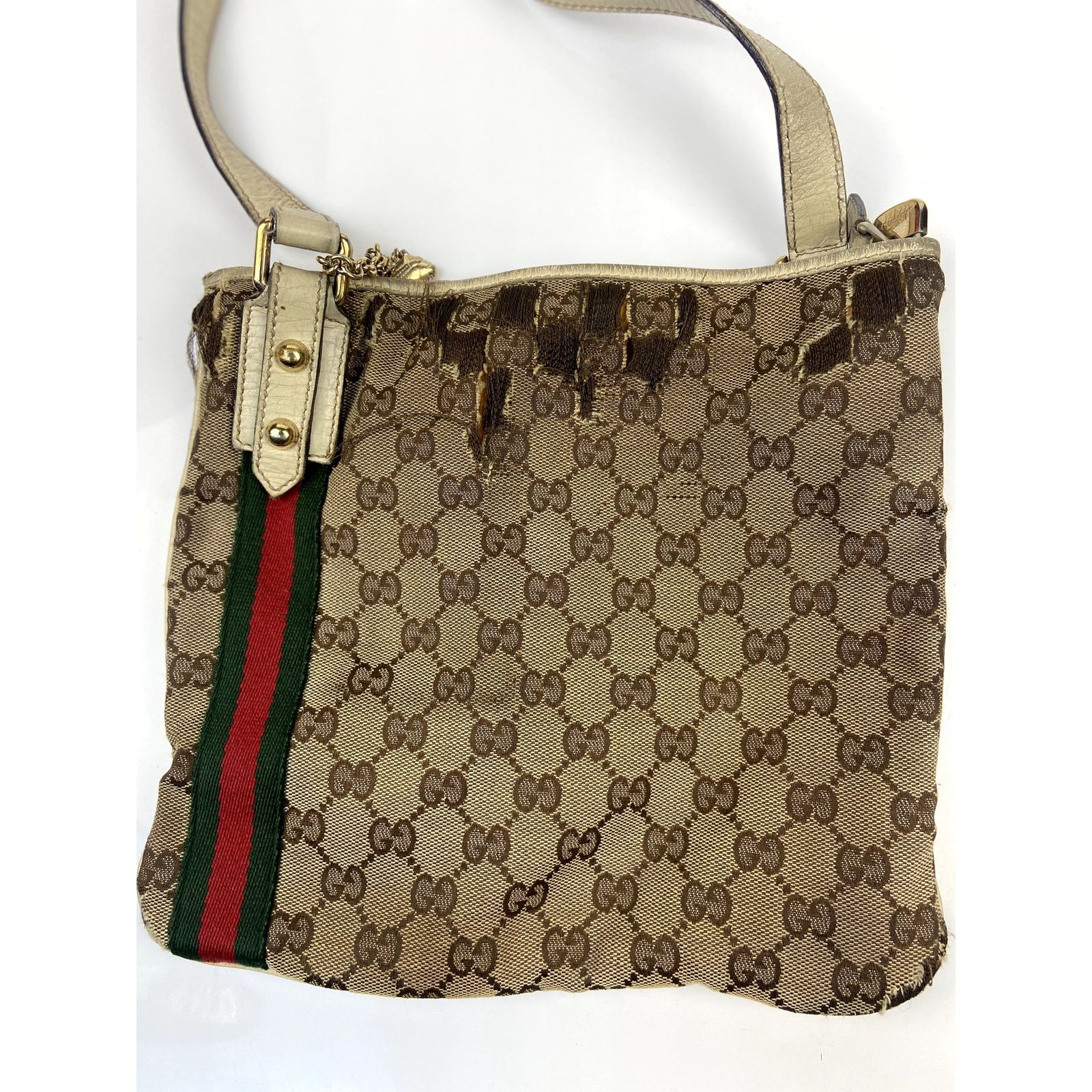 Gucci Gucci Brown GG Canvas Jolicoeur Crossbody Bag Size ONE SIZE - 3 Thumbnail