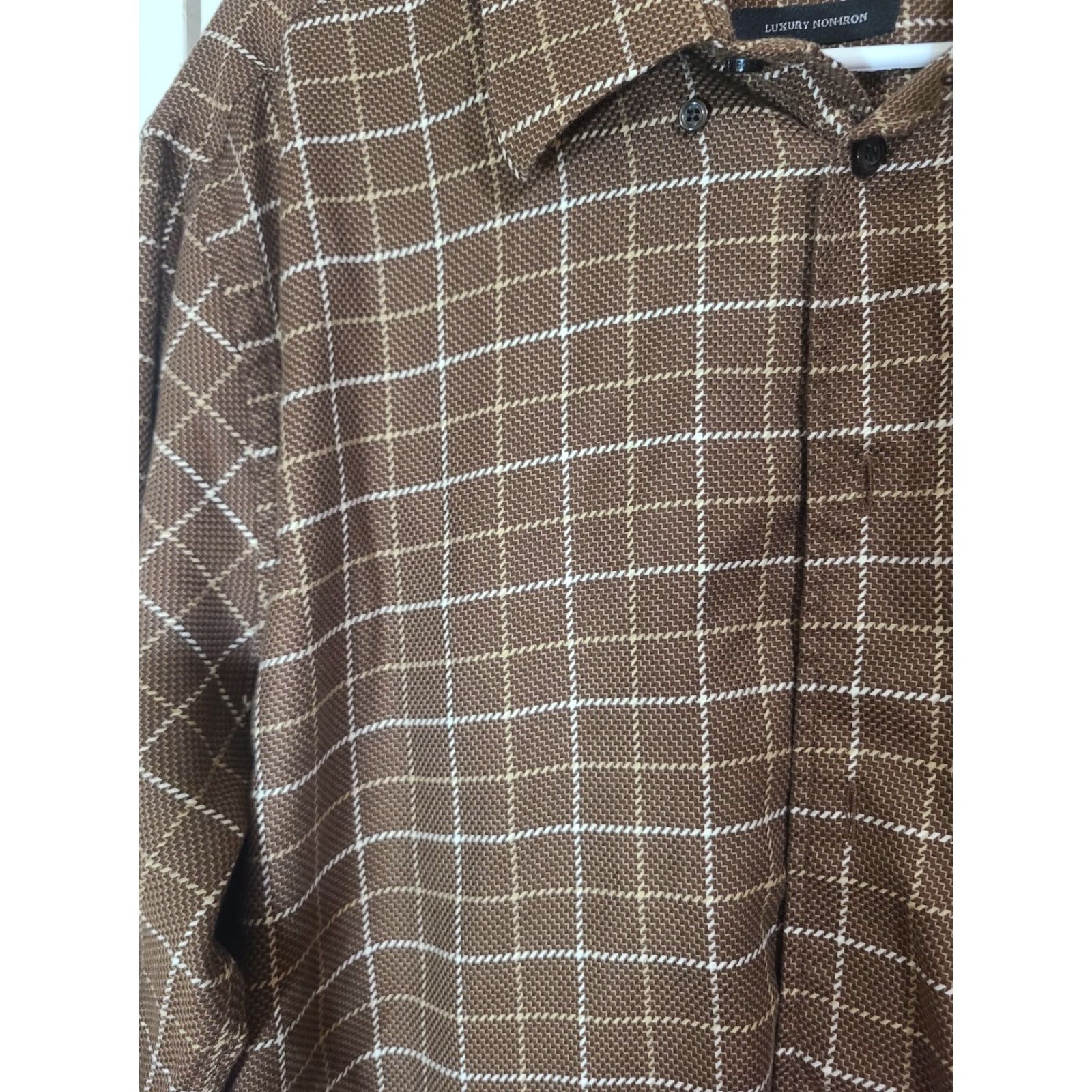 Greats VINTAGE Mens Kenneth Roberts Platinum Long Sleeve Brown Plaid XL Shirt Great Condition Size US XL / EU 56 / 4 - 5 Thumbnail