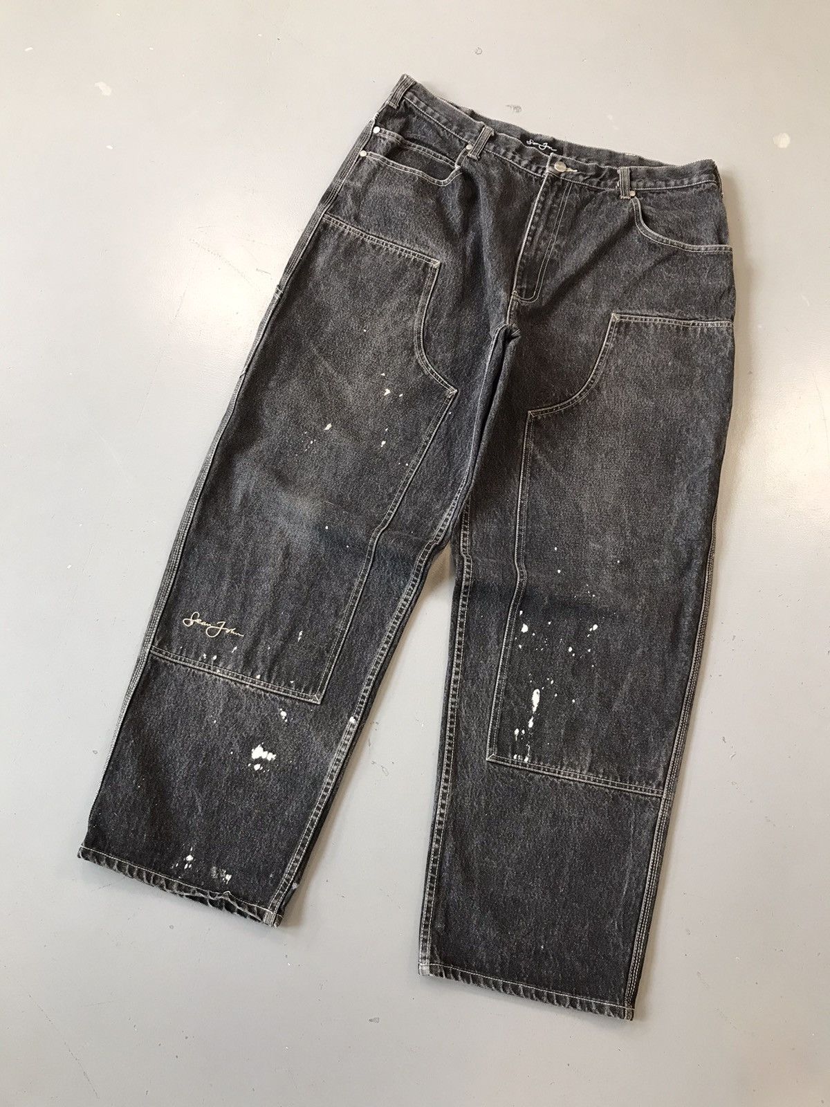 Sean John × Vintage Vintage Sean John spell out double knee carpenter denim Size US 38 / EU 54 - 2 Thumbnail