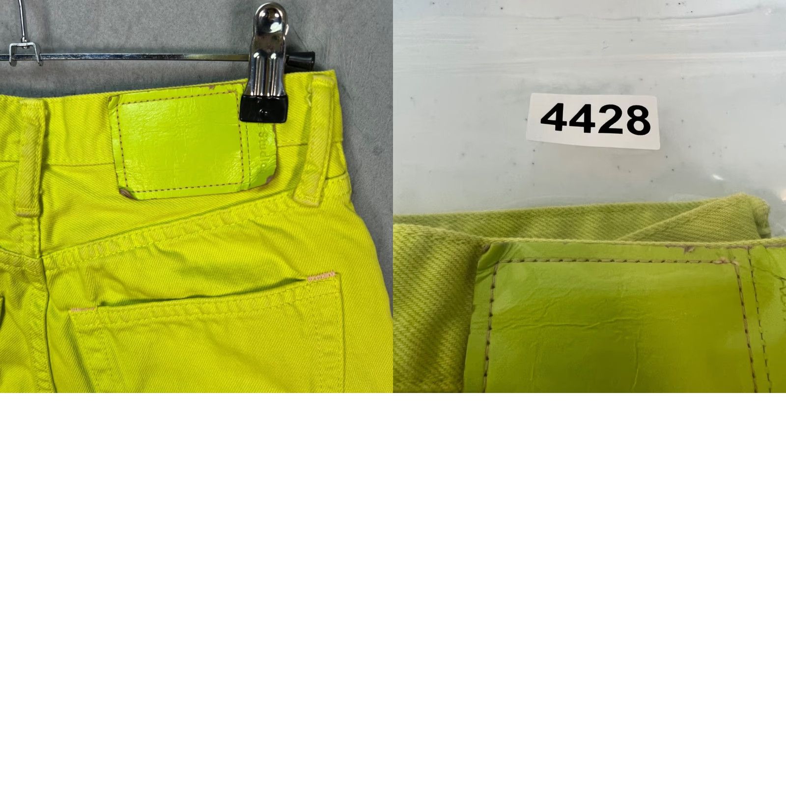 Acne Studios Acne Studios Jeans 1997 Reactive Dye Lime Green High-Waist Womens 24 Straight 5-Pocket Denim Cotton Vintage? No Size 42" / US 20 - 9 Thumbnail