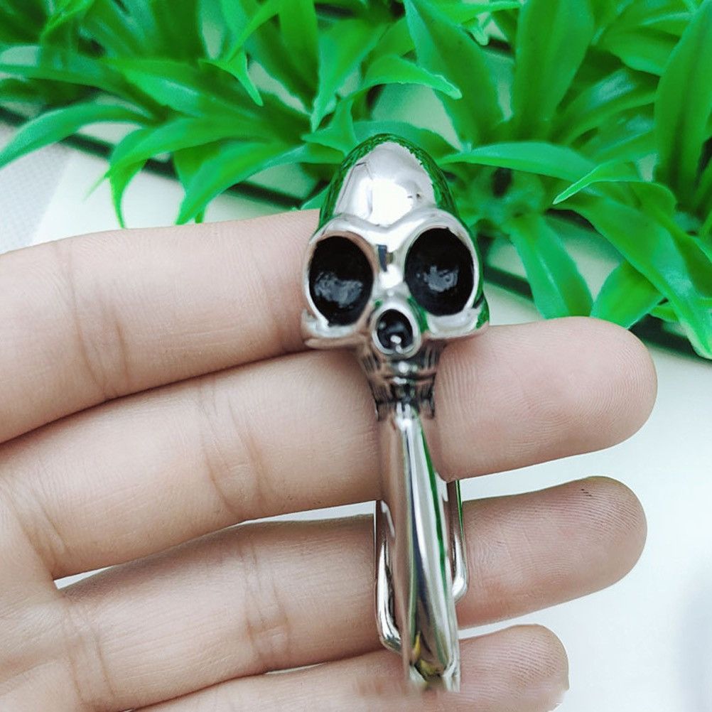Jewelry Skull Gothic Punk Skeleton Carabiner Heavy Keychain Size ONE SIZE - 3 Thumbnail