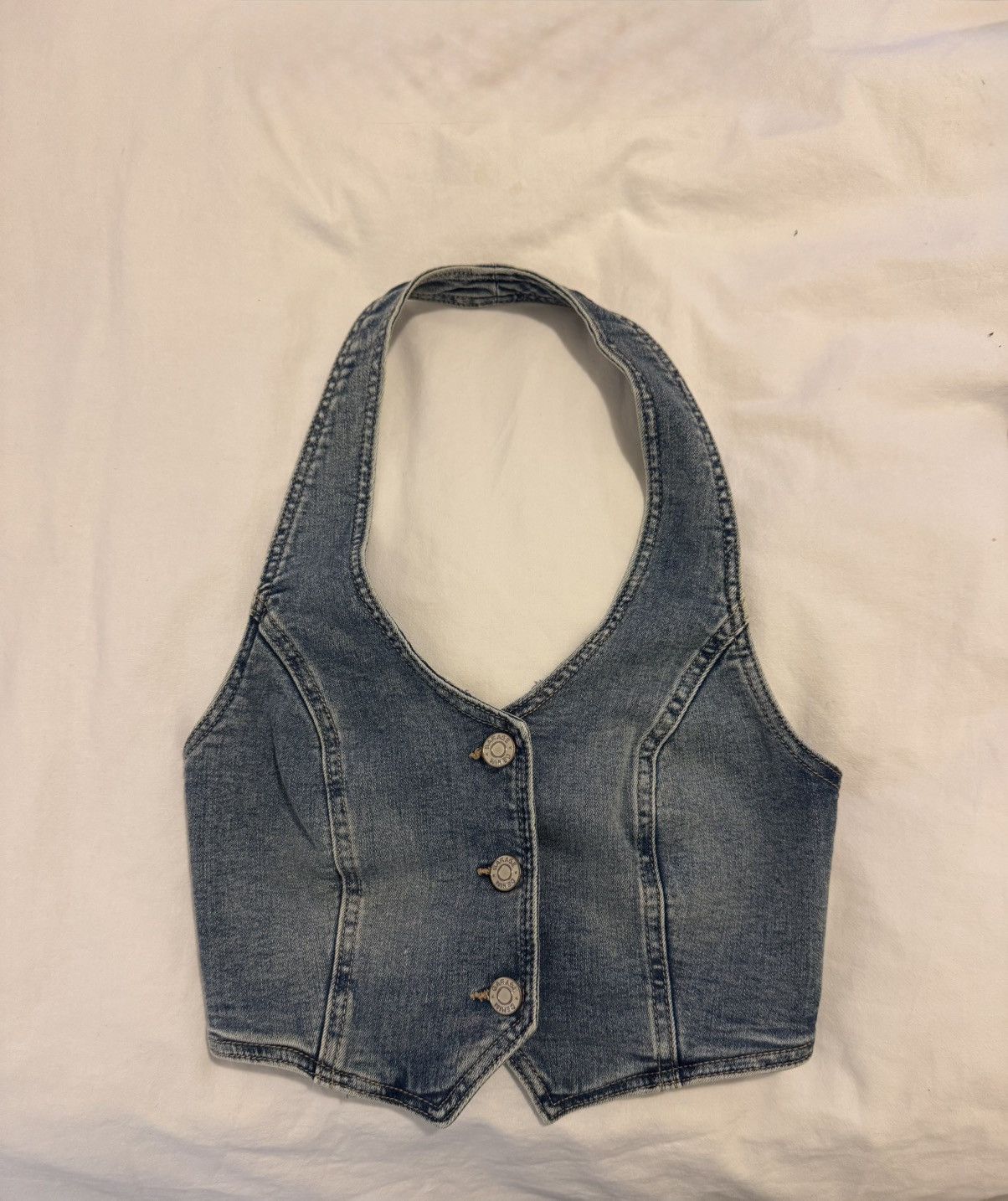 Garage Garage Denim Halter Top Size: XS Size XS / US 0-2 / IT 36-38 - 2 Thumbnail