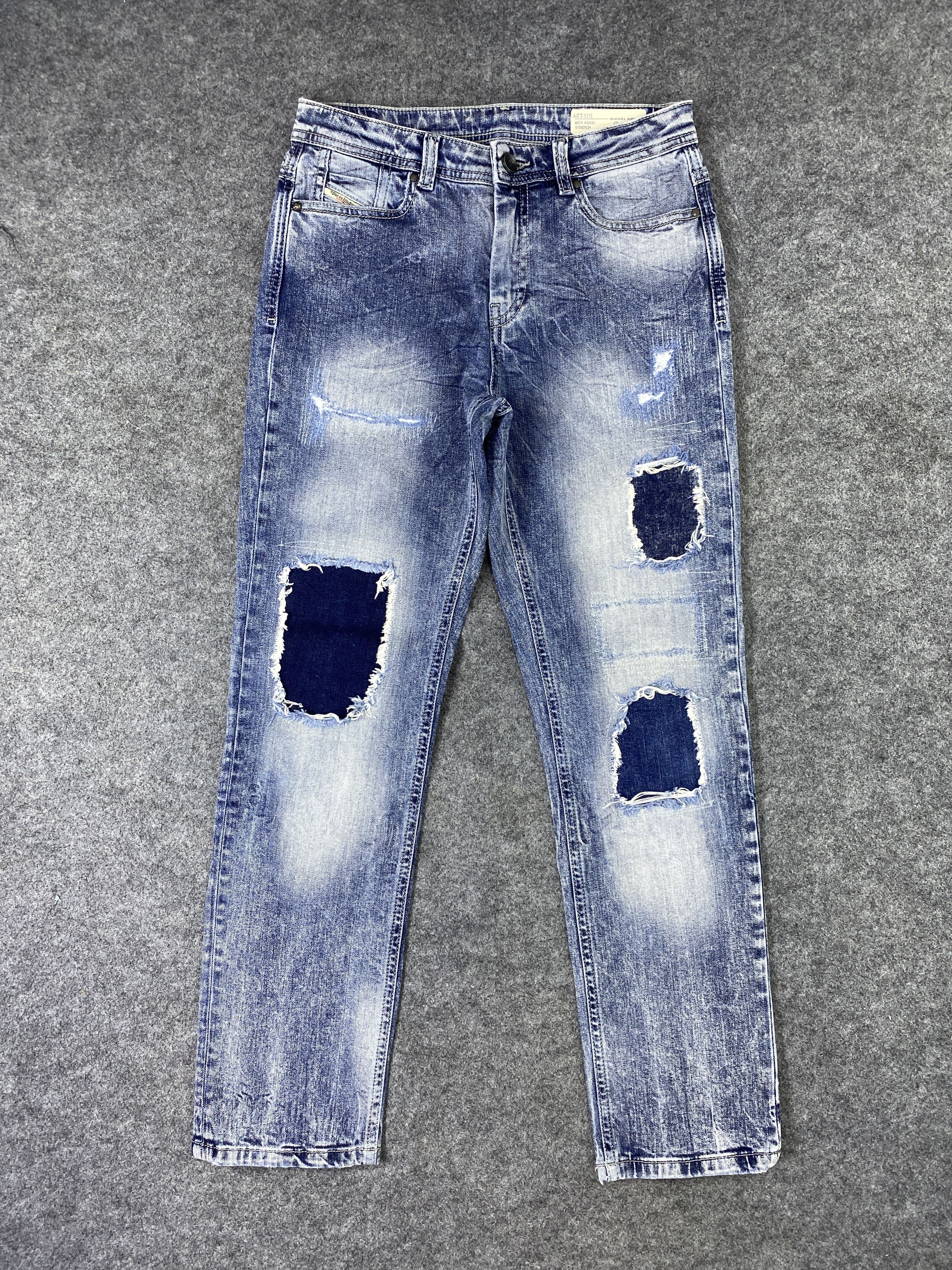 Diesel Diesel Kid Distressed Blue Wash Jeans - J1072 Size US 27 - 1 Thumbnail