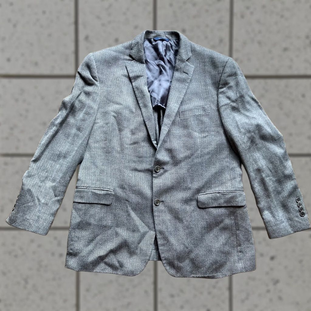 Brooks Brothers Brooks Brothers Regent Fit Blazer Mens Size 46R Wool Blend Herringbone Brown Size 46R - 1 Thumbnail