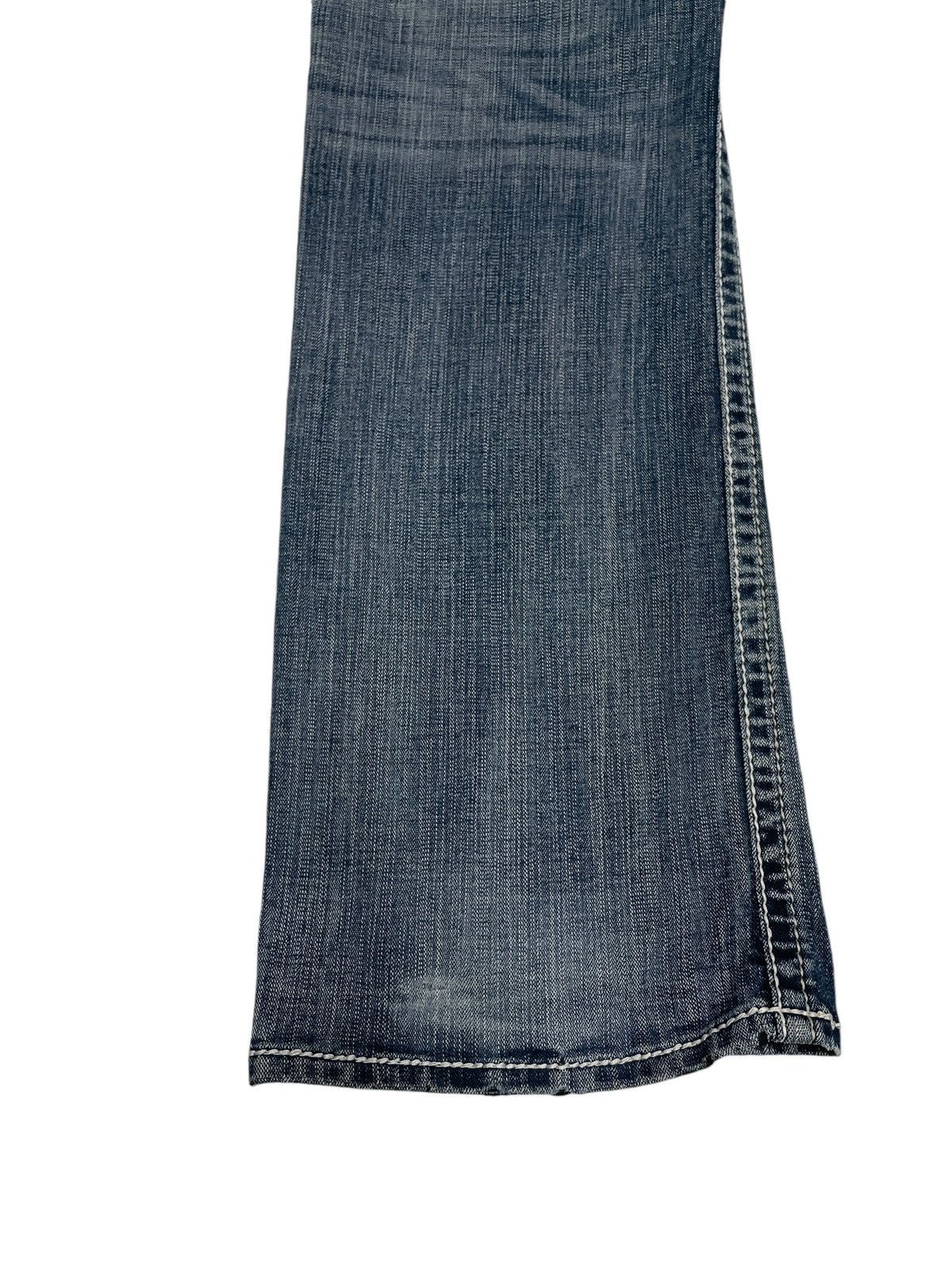 Le Grande Bleu (L.G.B.) Rare Design Vintage Brand Salvage Bootcut Flared Jeans 2000s Size US 35 - 7 Thumbnail