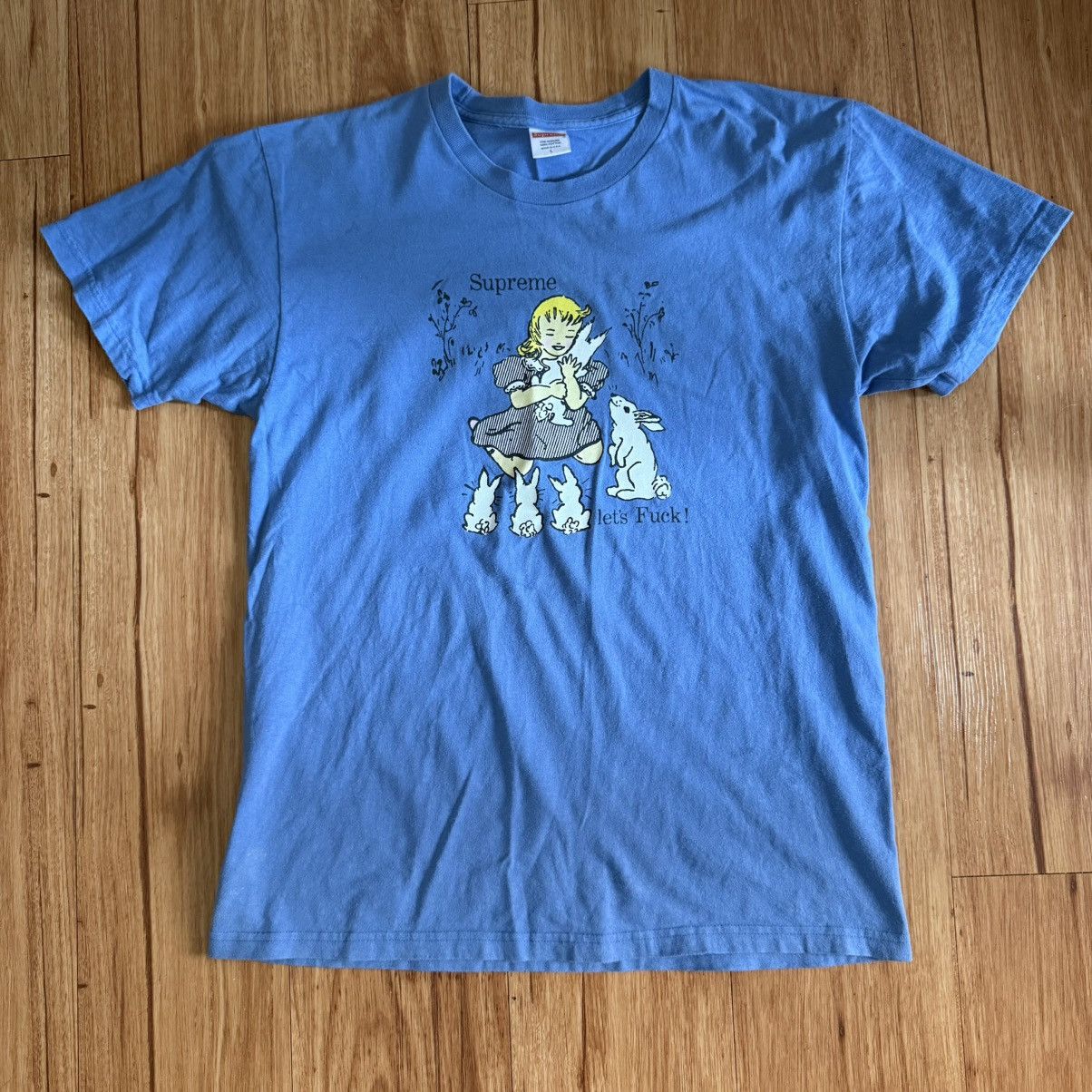 Supreme × Vintage Pre-Owned Rare Supreme Lets Fuck Tee Light Blue FW16 SZ L Size US L / EU 52-54 / 3 - 1 Thumbnail