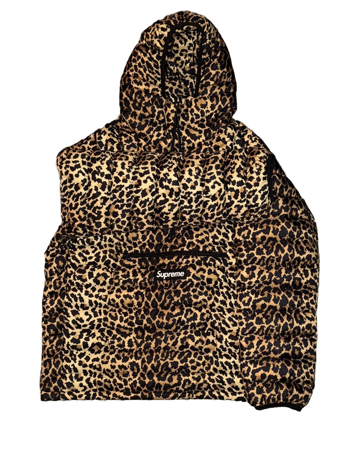 Supreme FW21 Leopard print micro down half zip pullover Size US L / EU 52-54 / 3 - 1 Thumbnail