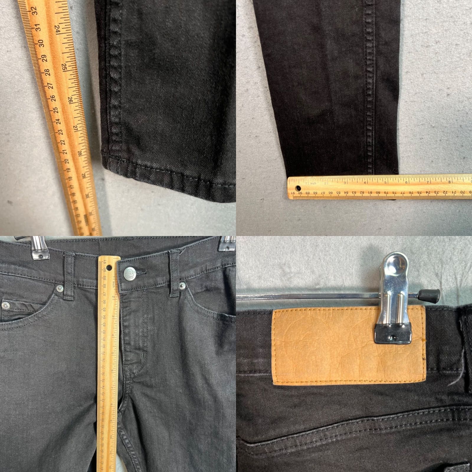 Cheap Monday Cheap Monday Jeans Womens 27x30 Black Cotton Blend Denim 5-Pocket Stretch Slim Size 27" / US 4 / IT 40 - 8 Thumbnail