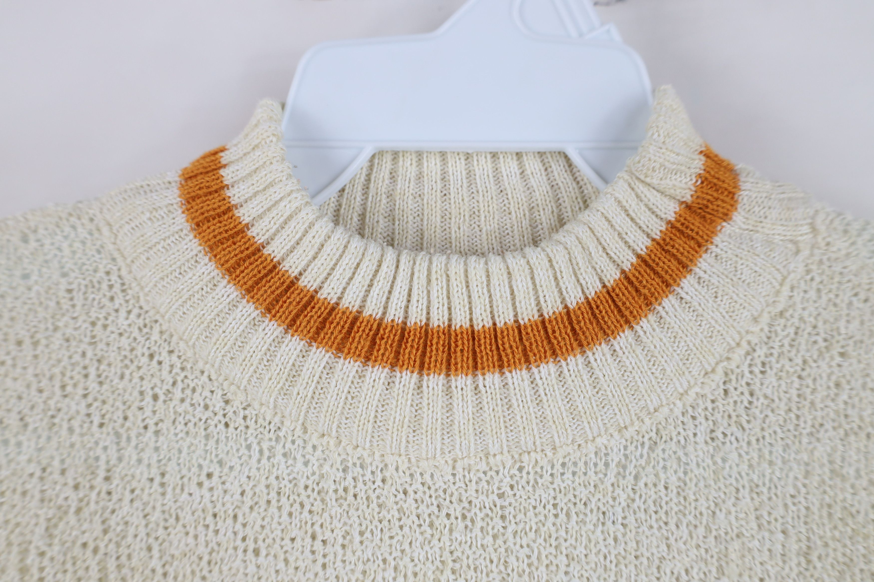Vintage Vintage 50s 60s Streetwear Crochet Short Sleeve Sweater USA Size L / US 10 / IT 46 - 4 Thumbnail