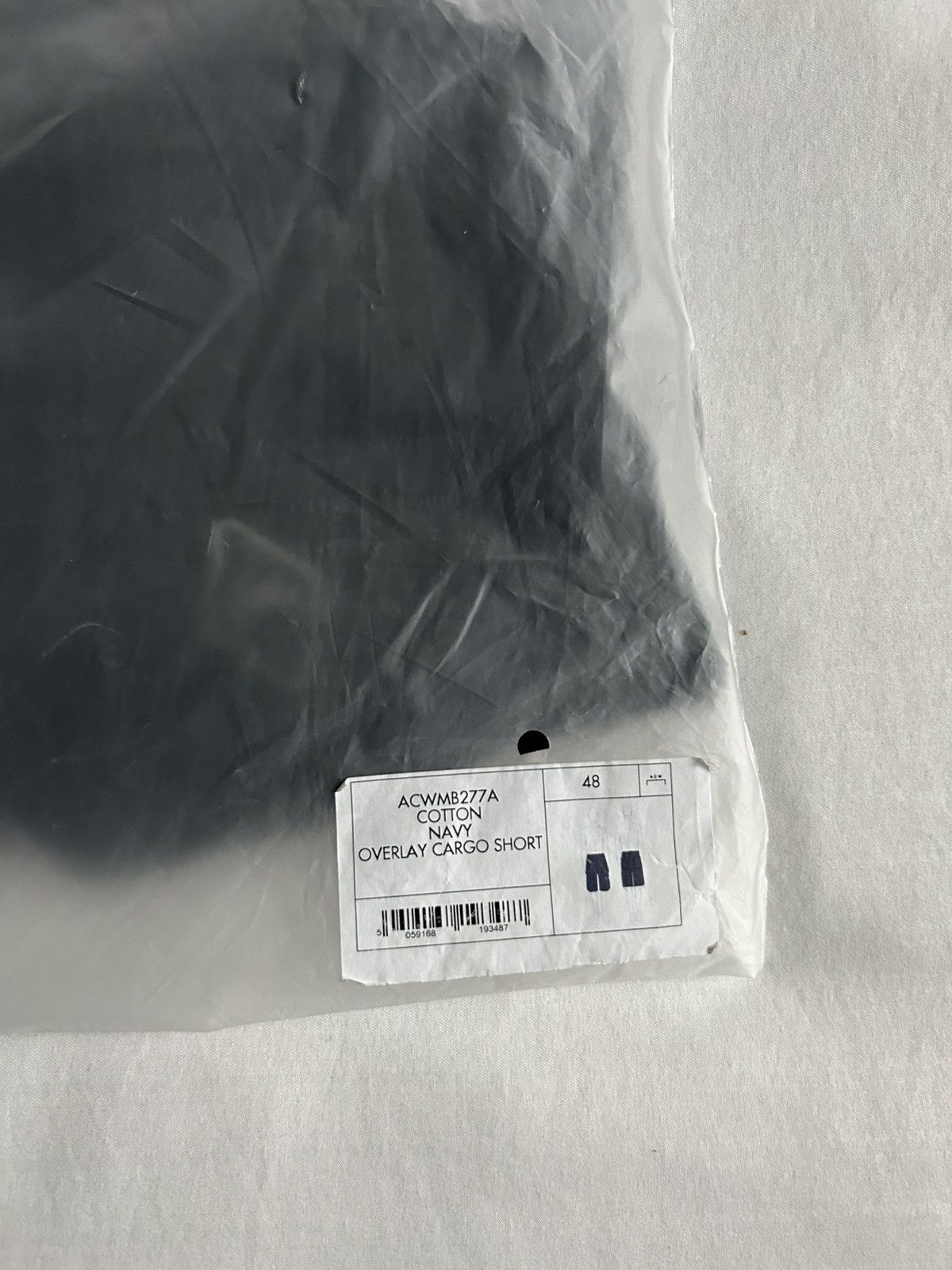 A-COLD-WALL* A Cold Wall Overlay Cargo Shorts ACW Cotton Samuel Ross Navy Size US 33 - 11 Thumbnail