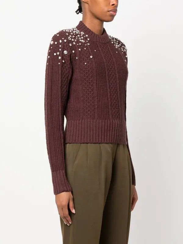 Golden Goose o1y0825 Crewneck Sweater in Brown Size S / US 4 / IT 40 - 3 Thumbnail