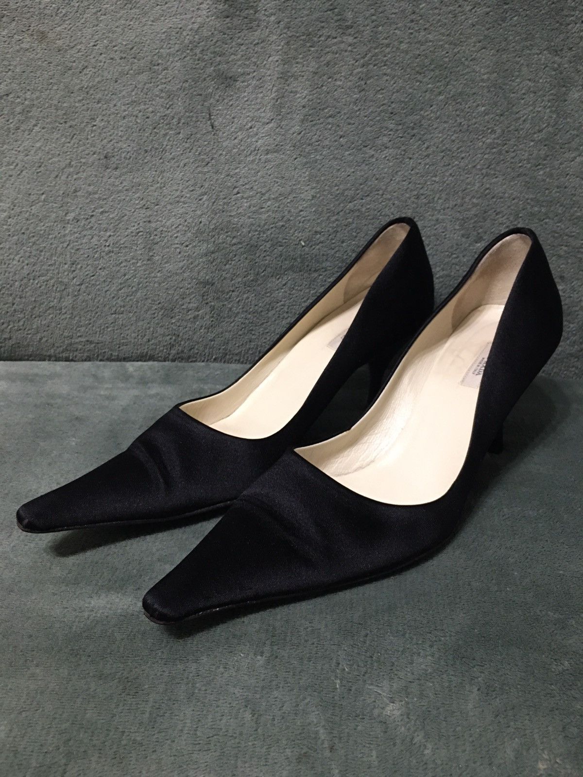 Prada PRADA Black Satin Kitten Heels Evening Shoe EU 38.5 Size US 8.5 / IT 38.5 - 3 Thumbnail