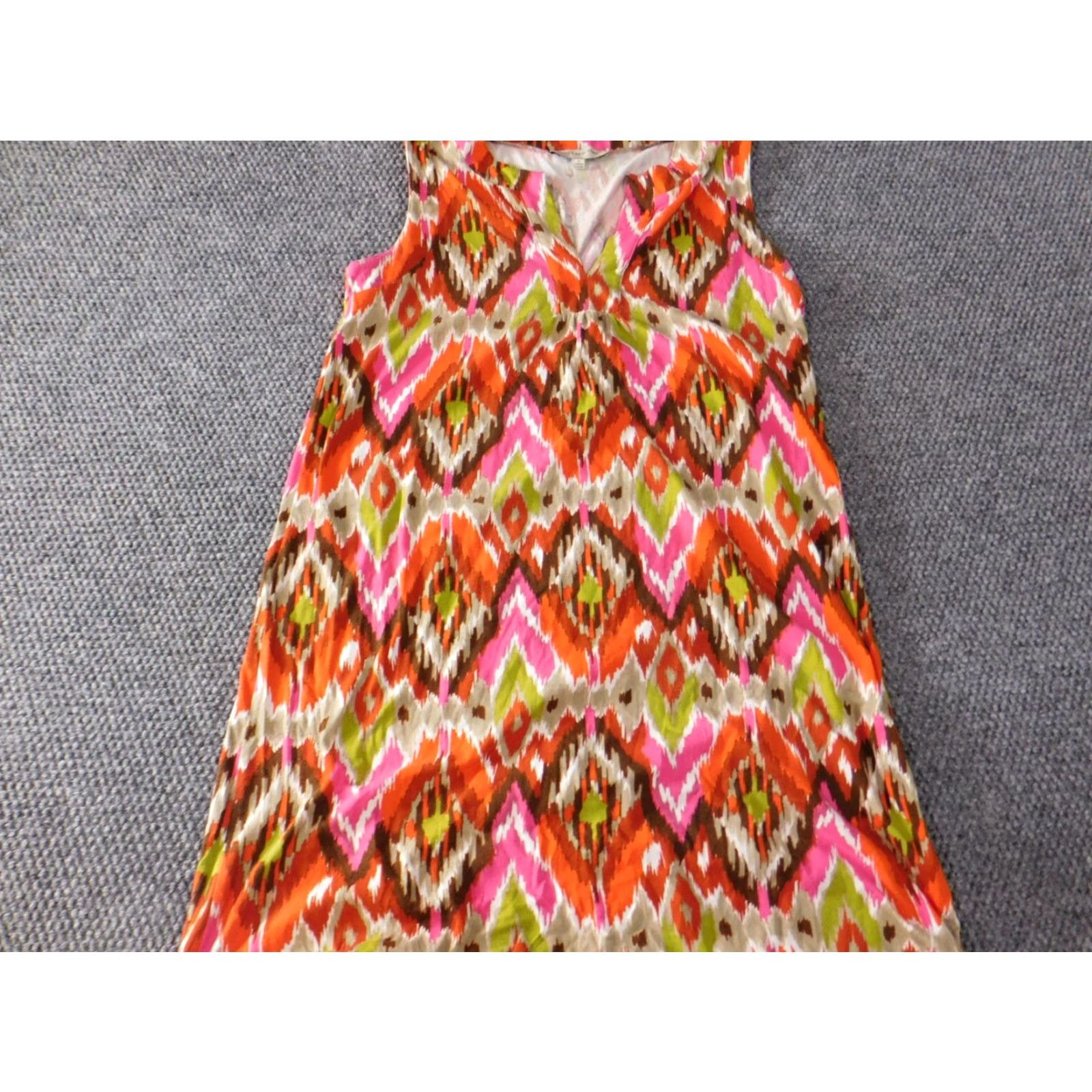 Jones New York Jones New York Womens dress A-Line Knit Cotton Red L Knee Length Puff Sleeveless Sundress Casual Summer Vintage No Crochet Mock Neck Zip Victory? Size L / US 10 / IT 46 - 2 Thumbnail