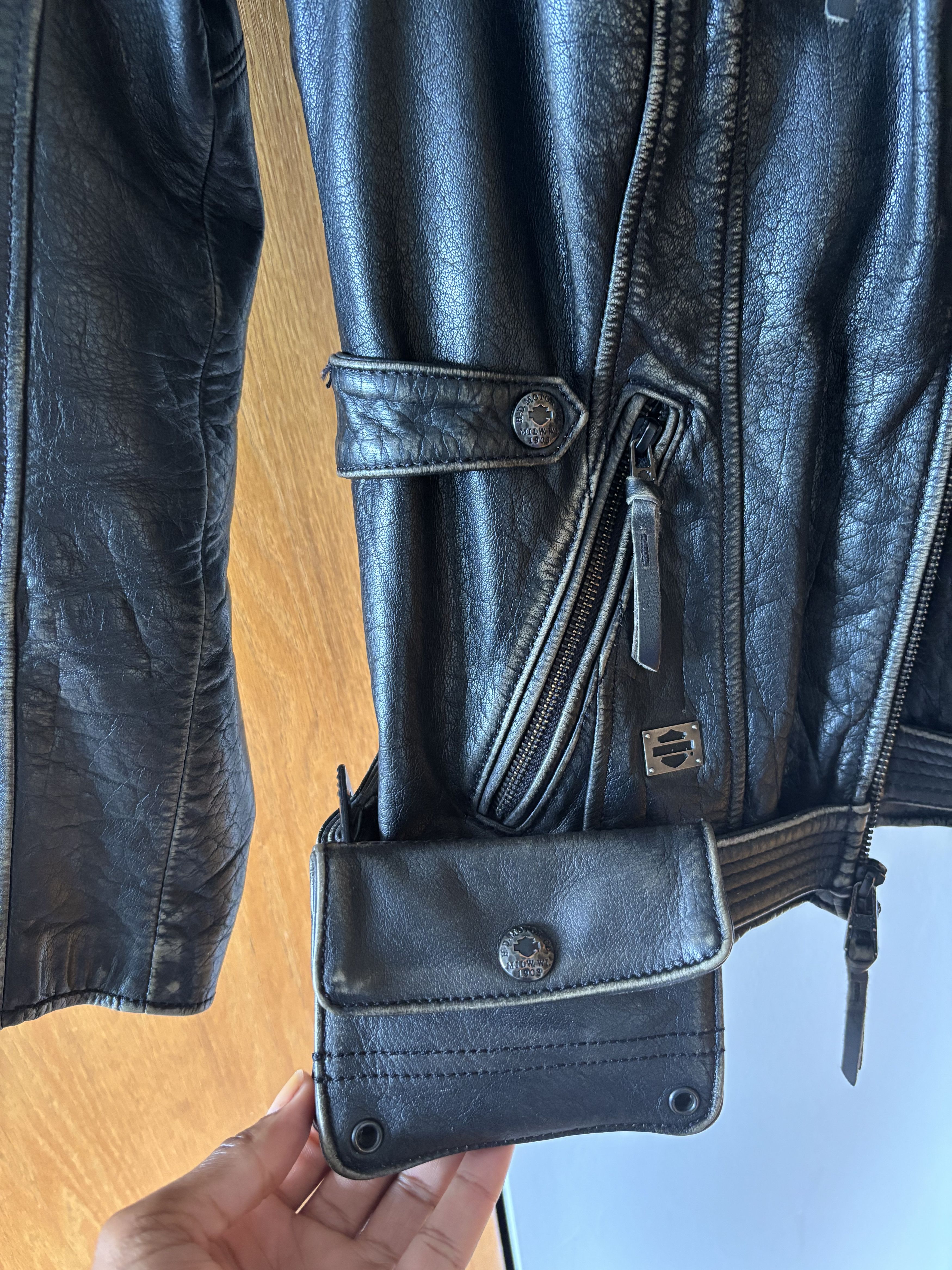 Harley Davidson Harley Davidson Buffalo Leather Jacket Size M / US 6-8 / IT 42-44 - 2 Thumbnail