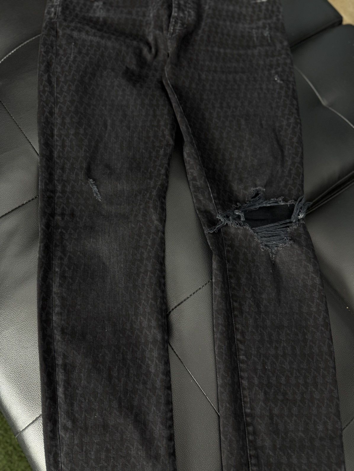 Amiri × Playboy Amiri x Playboy Bunny Logo Black Skinny Jeans Size 33 Size US 33 - 2 Thumbnail