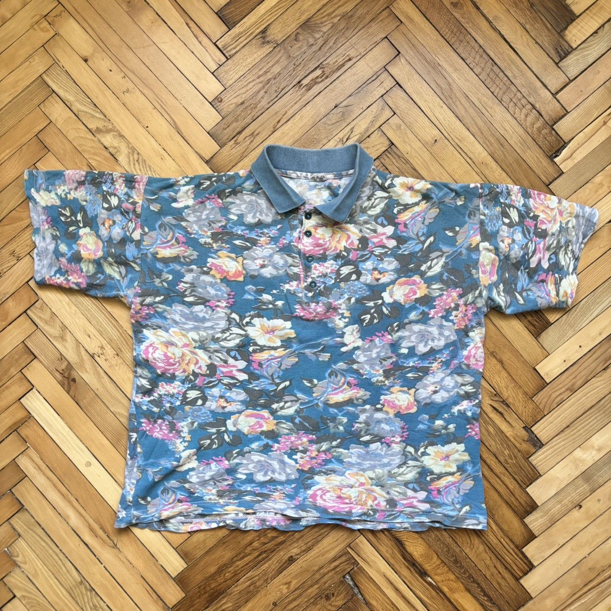 Vintage Vintage 70’s Flowers T-Shirt Crazy Boxy Fit Size US M / EU 48-50 / 2 - 1 Thumbnail