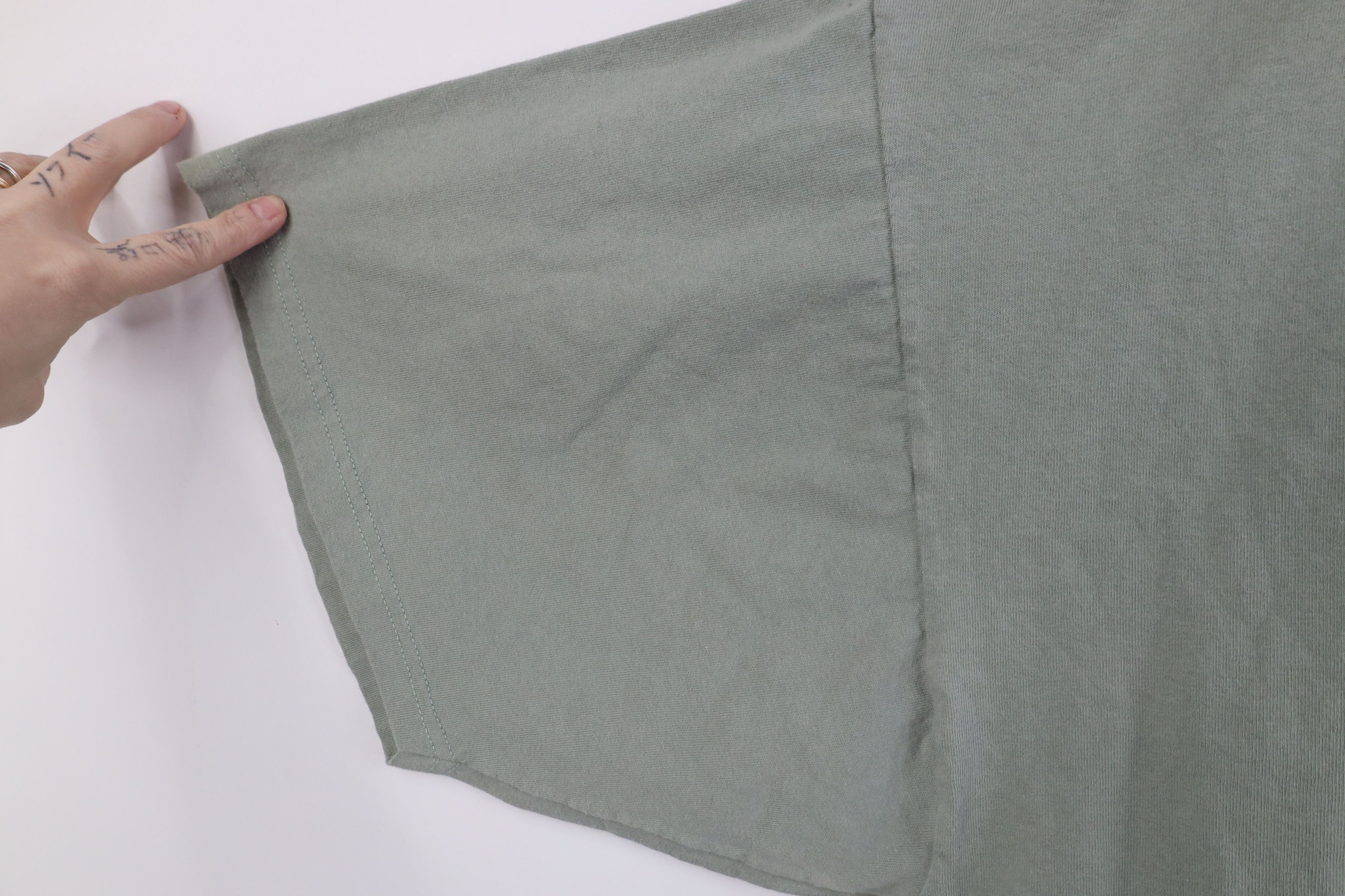 Vintage Vintage 90s Y2K Streetwear Cotton T-Shirt Light Green Size US XXL / EU 58 / 5 - 6 Thumbnail