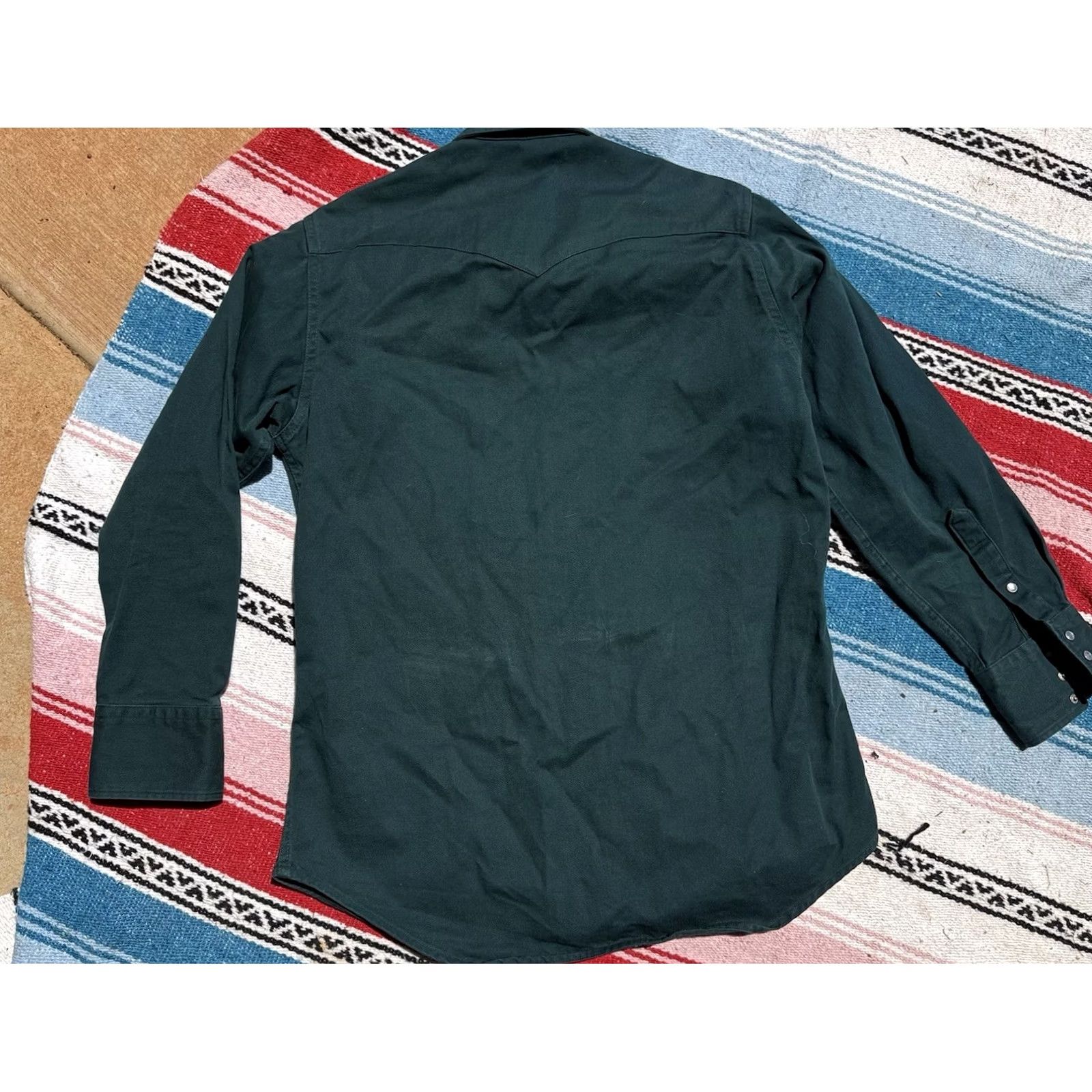Carhartt VINTAGE Carhartt Rugged Outdoor Shirt Mens L Green Cotton Snap Front Long Sleeve Button-Up Shirt Size US L / EU 52-54 / 3 - 4 Thumbnail