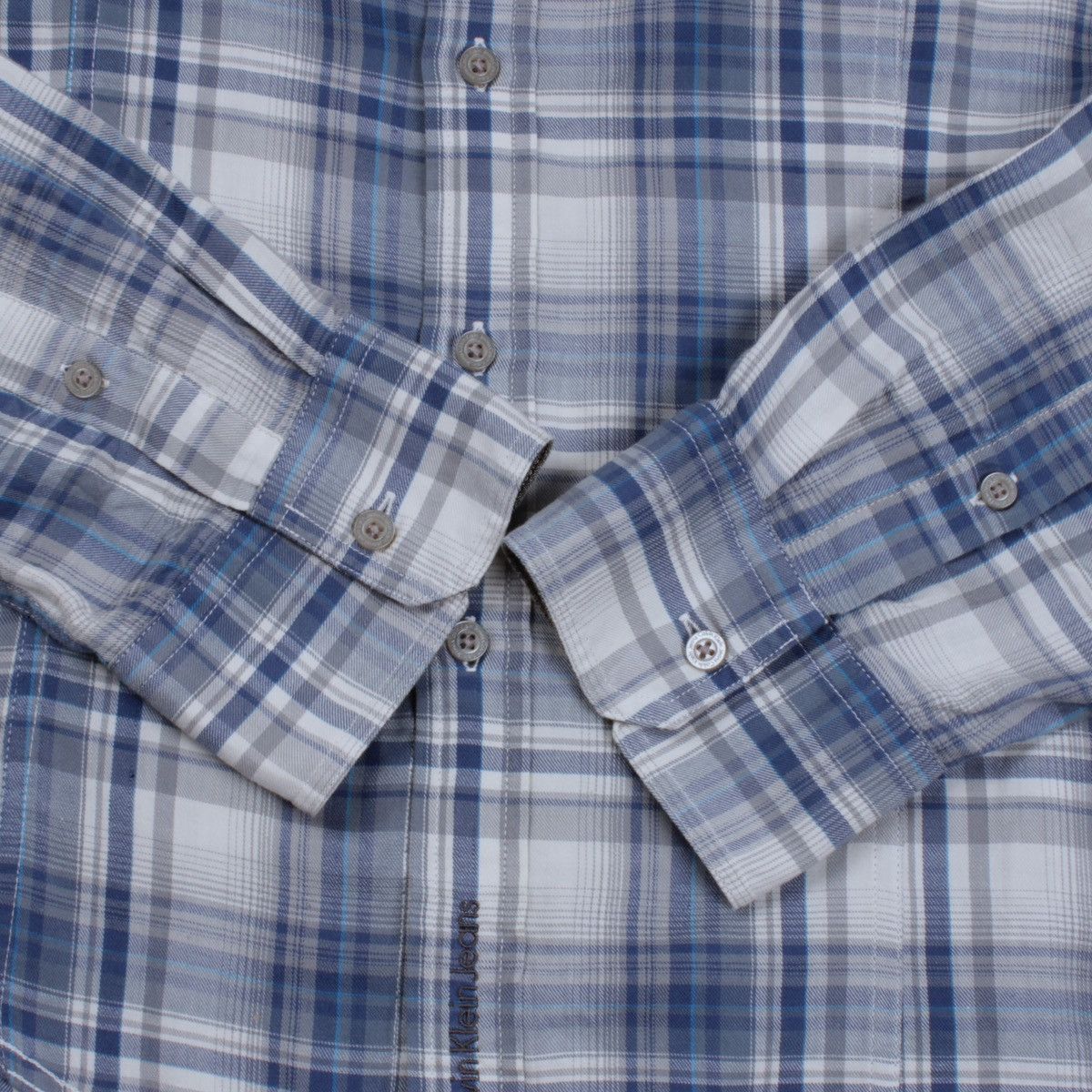 Calvin Klein × Designer CKJ Calvin Klein Jeans Lightweight Long Sleeve Plaid Shirt Size US XL / EU 56 / 4 - 10 Thumbnail