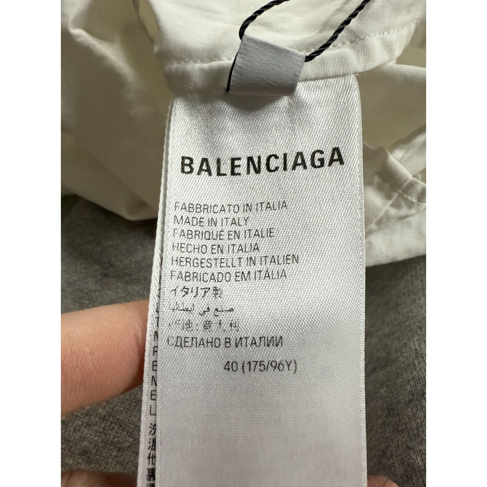 Balenciaga Balenciaga All Over Short Sleeve Button Up White Used 40 XL Size US XL / EU 56 / 4 - 4 Thumbnail
