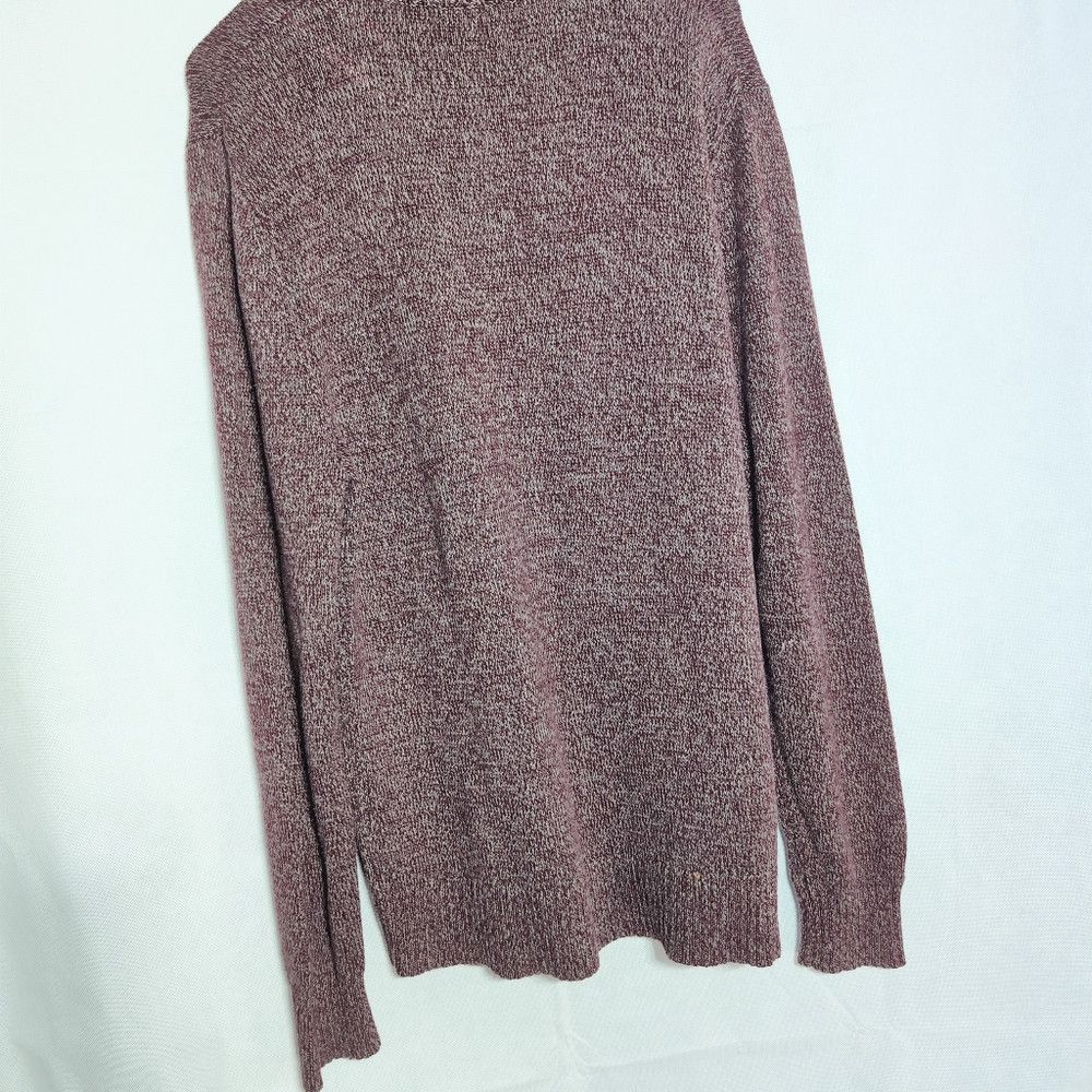 Merona Men's Wide Crew Neck XL Maroon /Gray Sweater 100% Cotton Size US XL / EU 56 / 4 - 2 Thumbnail