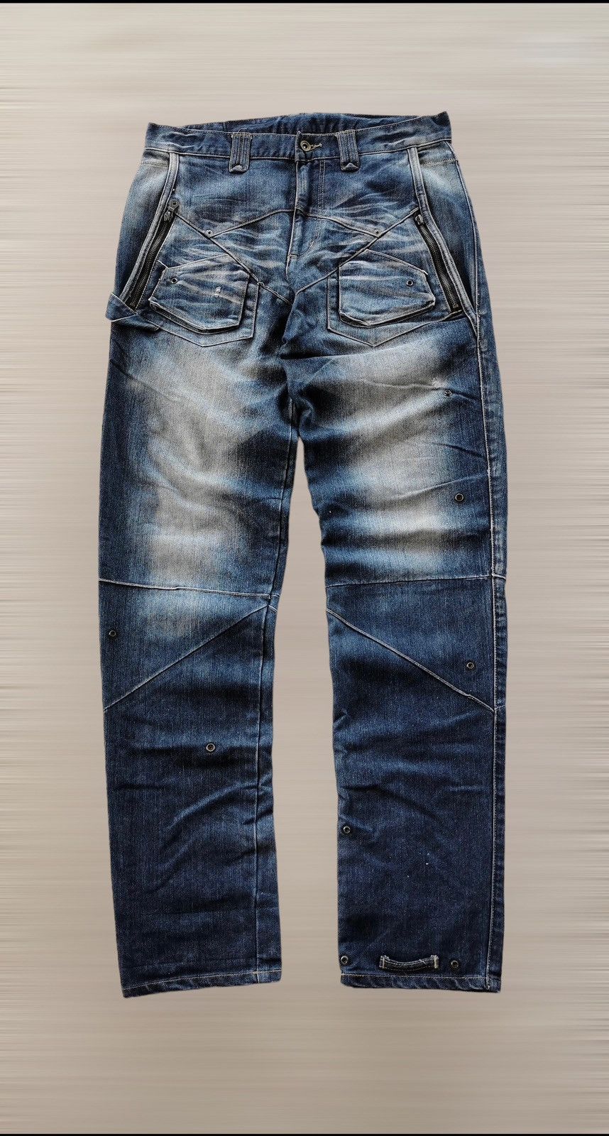PPFM PPFM Eastern Rock Destruct & Deconstruct Denim Jeans Size US 33 - 14 Thumbnail