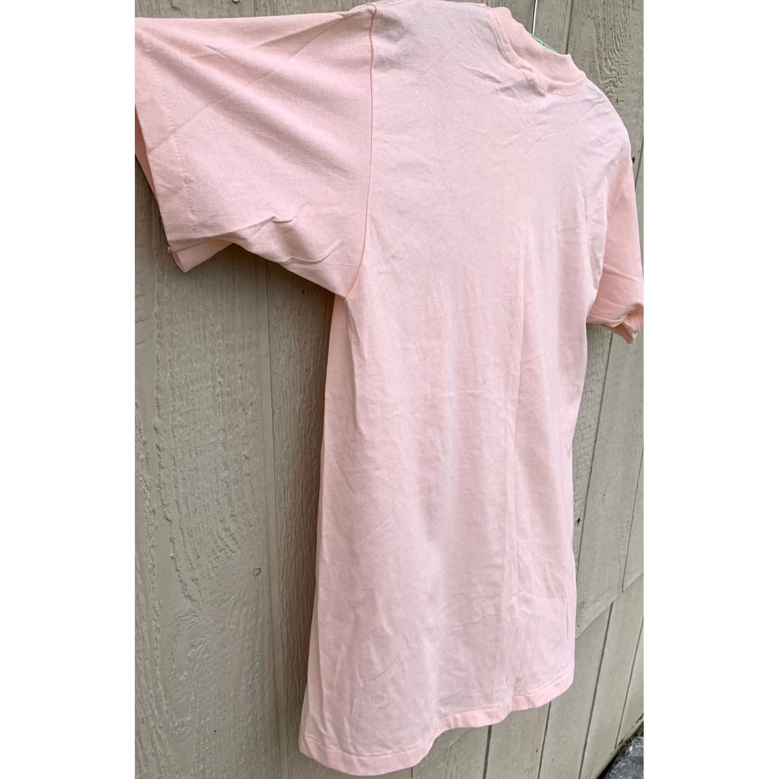 Hanes VINTAGE Hanes Fifty Fifty T-Shirt Men Regular L Pastel Solid 1980s USA Single Stitch Size US L / EU 52-54 / 3 - 6 Thumbnail