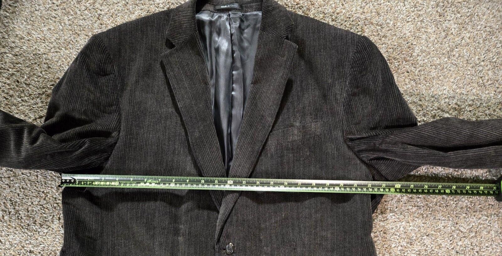 Chaps Chaps Two-Button Black Blazer Corduroy Jacket Sz 44L HR Size 38R - 4 Thumbnail