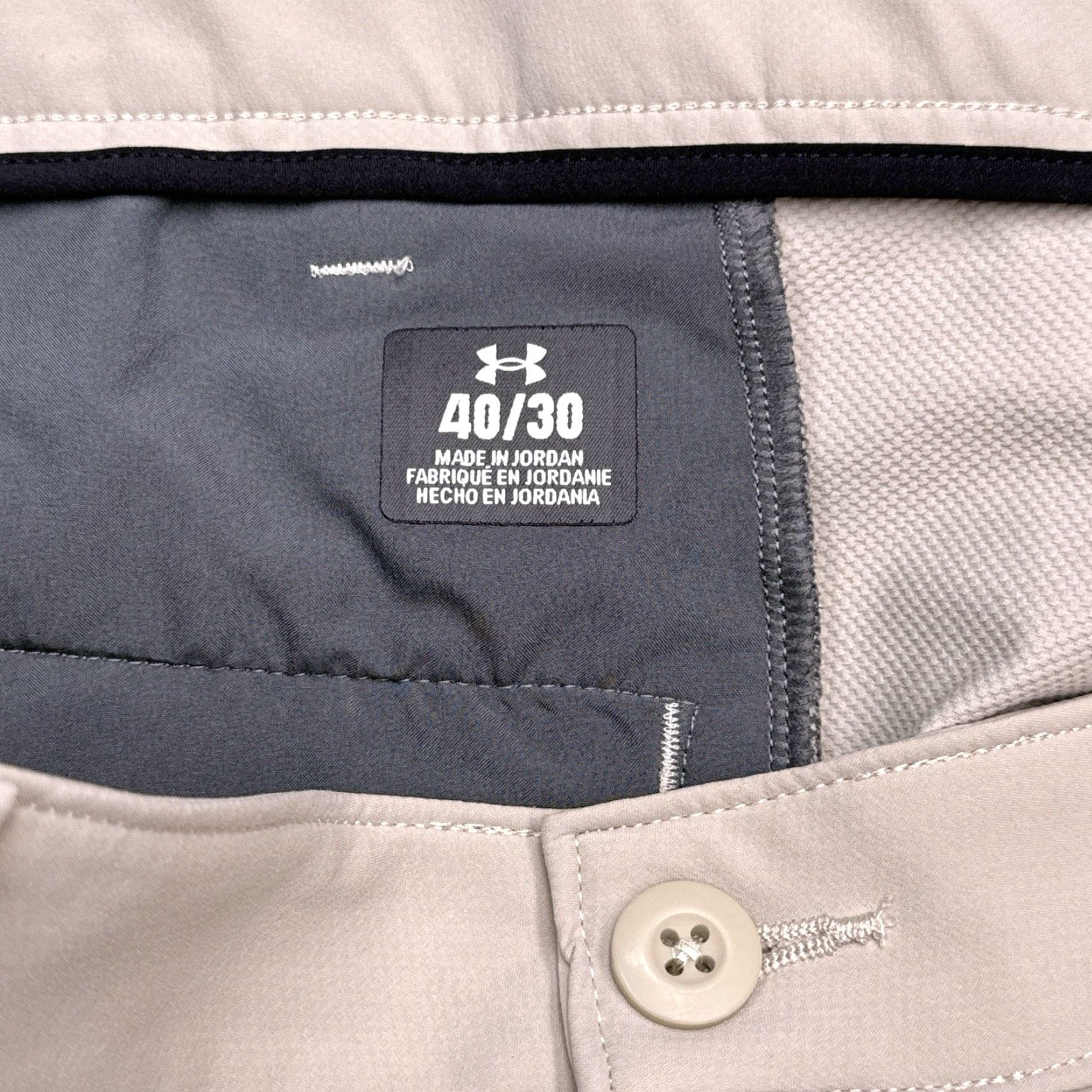 Under Armour Under Armour Pants Mens 40x30 Tan Brown Polyester Regular Straight Size US 40 / EU 56 - 4 Thumbnail