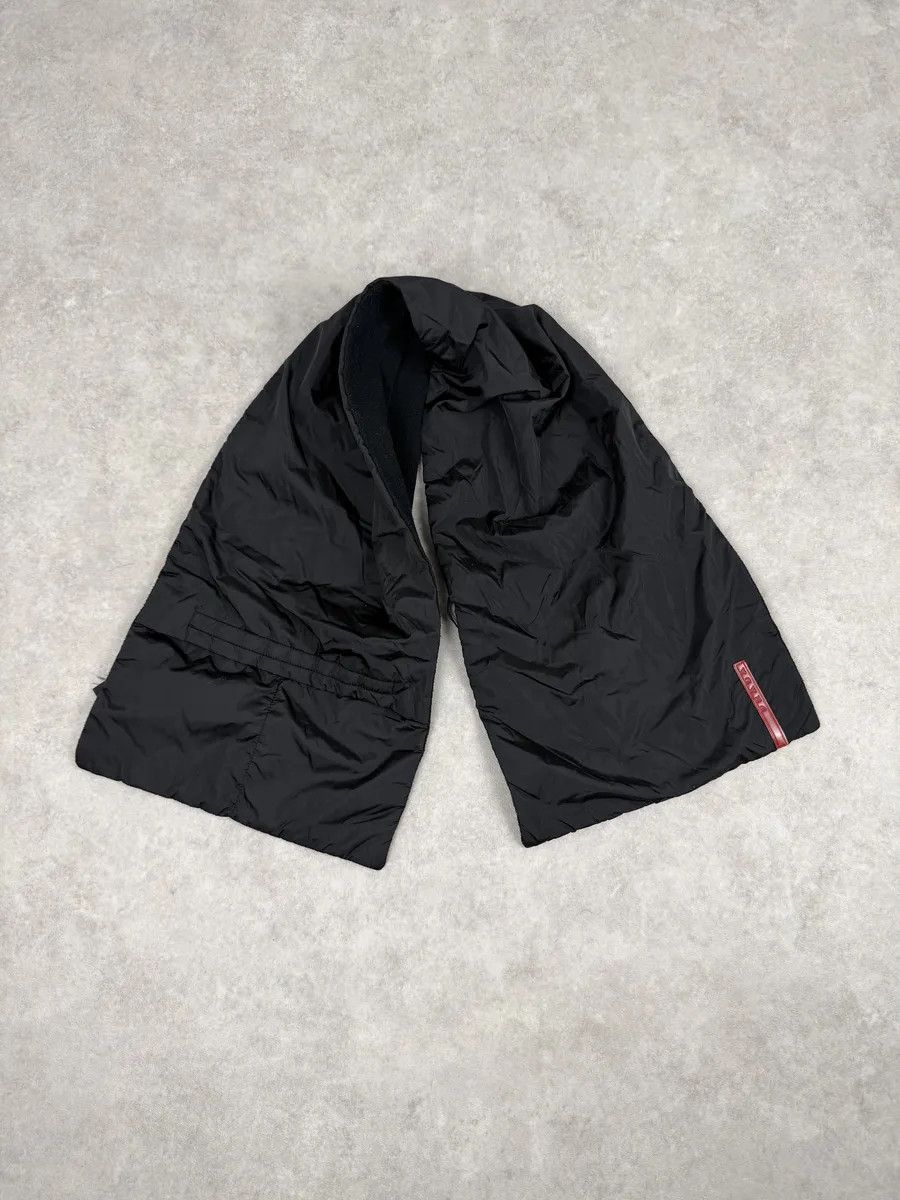 Prada 2000s Prada Black Linea Rossa Nylon Scarf Size ONE SIZE - 3 Thumbnail