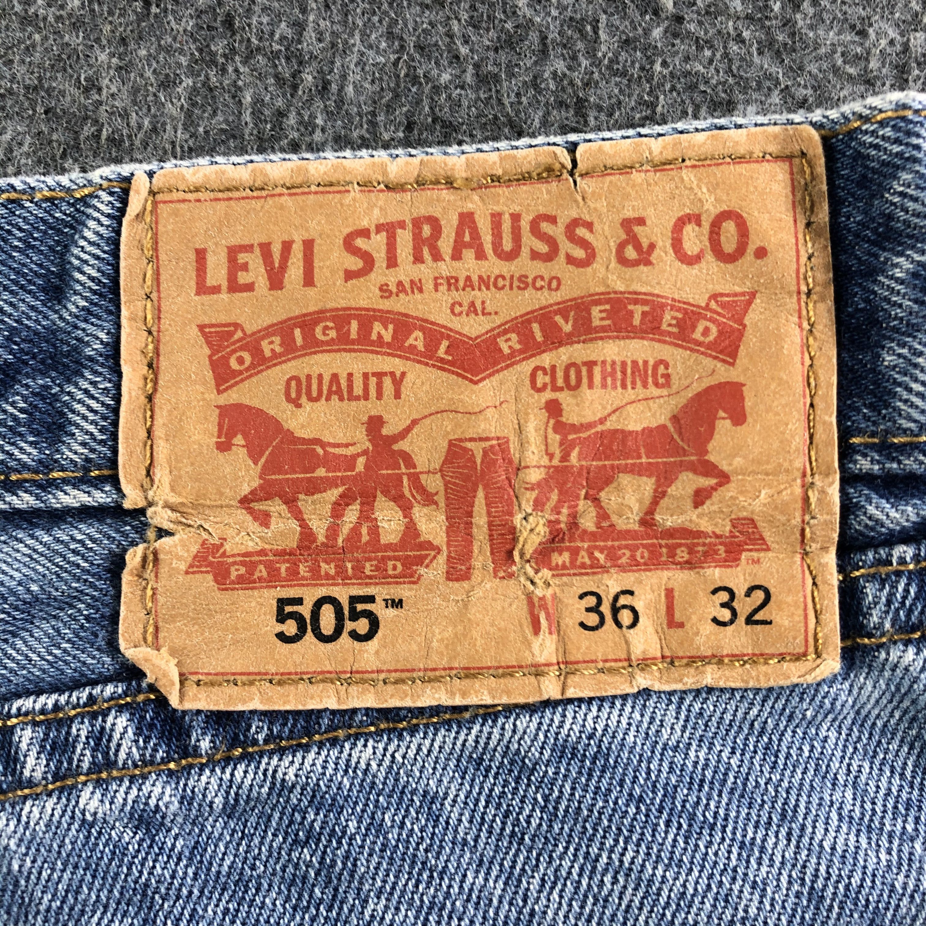 Levi's Vintage Blue Wash Levis 505 Jeans-J3168 Size US 38 / EU 54 - 5 Thumbnail