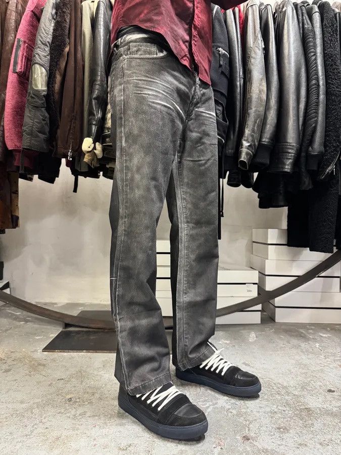 Roberto Cavalli 2000s Cavalli Waxed Overprint Faded Grey Pants Size US 32 / EU 48 - 3 Thumbnail