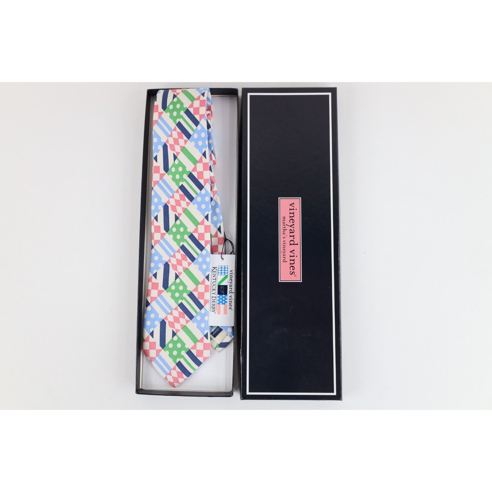 Vineyard Vines New Vineyard Vines Shep & Ian Kentucky Derby Silk Neck Tie Size ONE SIZE - 1 Thumbnail