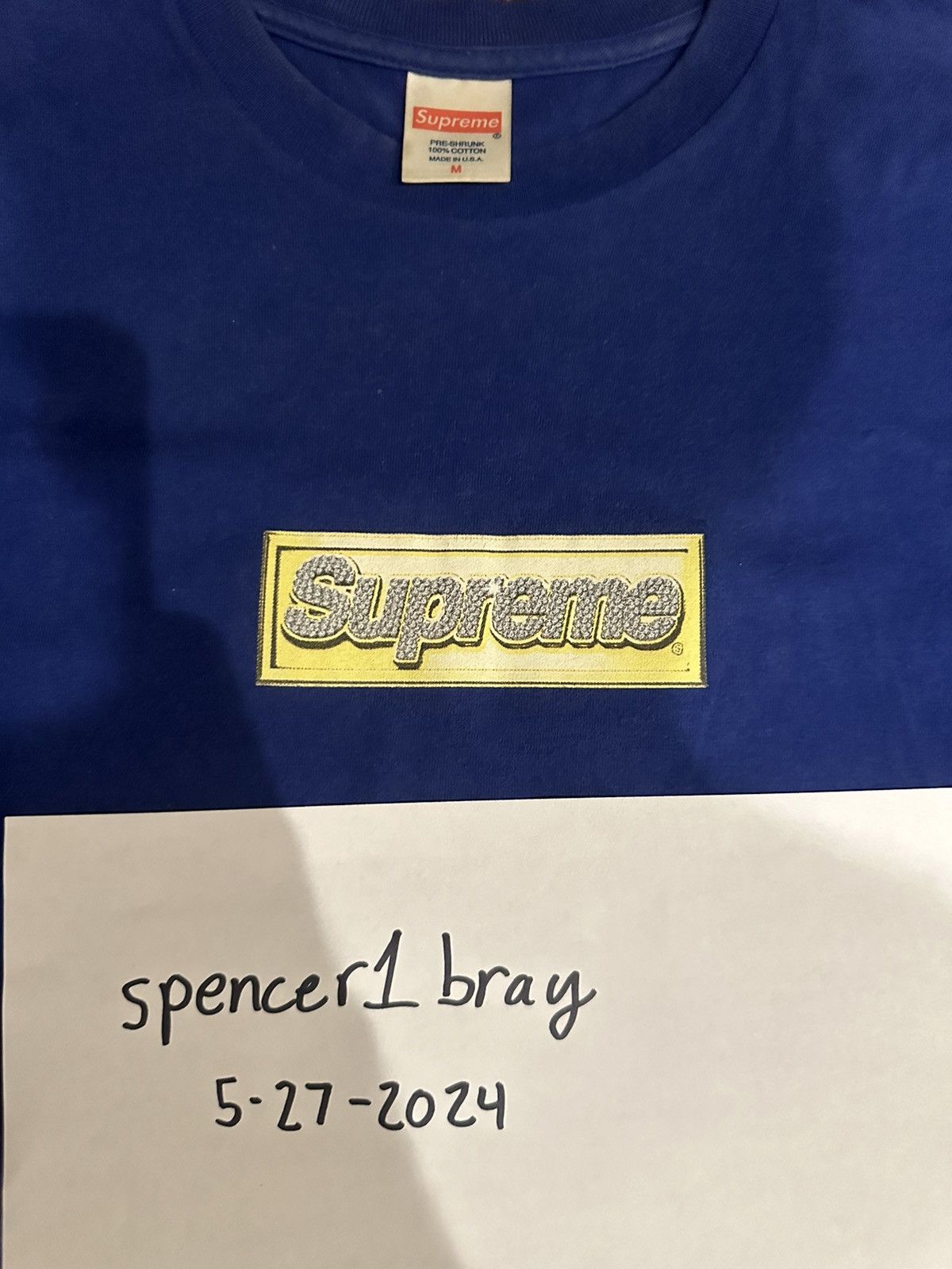Supreme Bling Tee MEDIUM WORN