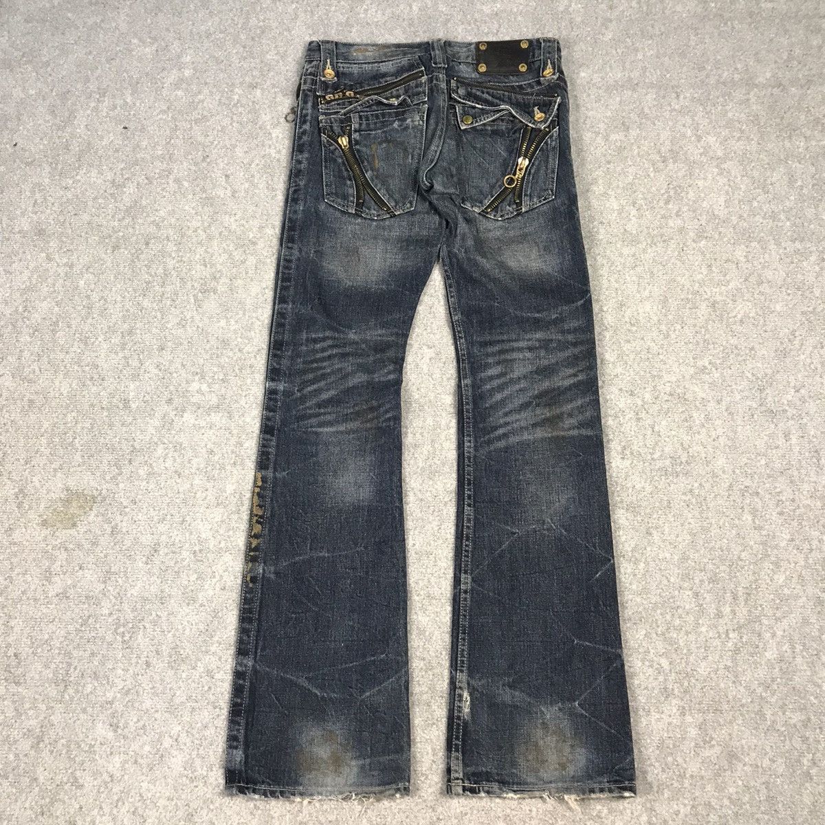 If Six Was Nine × Japanese Brand × Le Grande Bleu (L.G.B.) FLARE SEMANTICDESIGN JAPAN DESIGN ZIPPER BOOTCUT PANTS Size US 28 / EU 44 - 10 Thumbnail