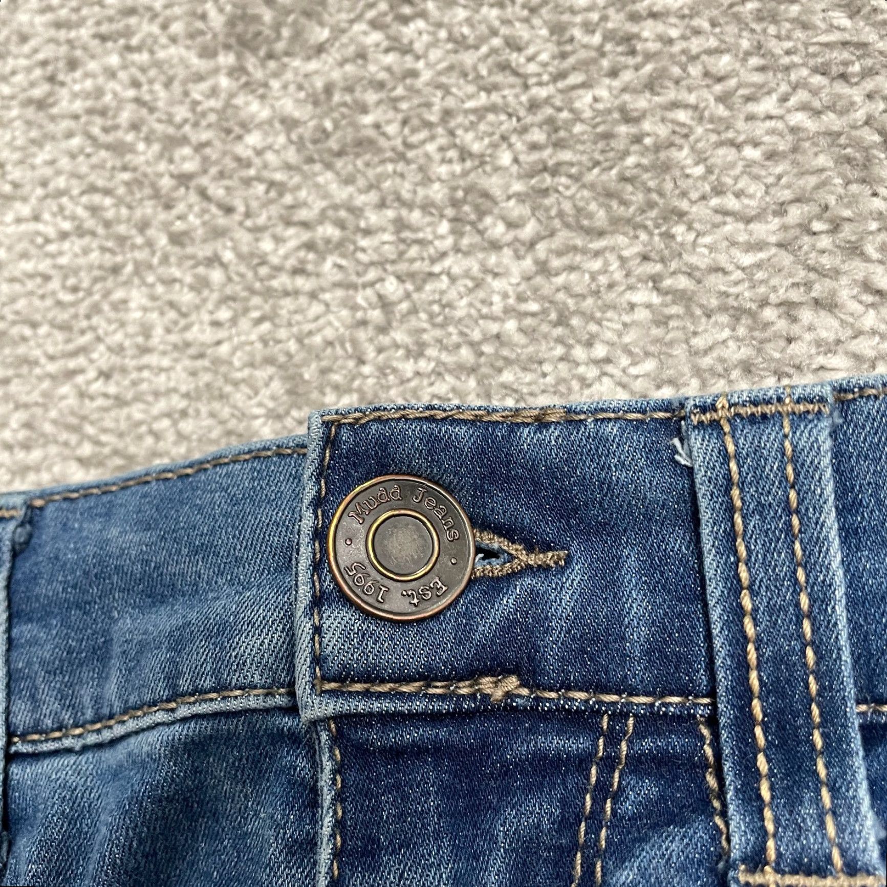 Vintage Mudd FLX Stretch Distressed Skinny Jeans Juniors 3 Blue Medium Wash 26x30 Size 26" / US 2 / IT 38 - 3 Thumbnail