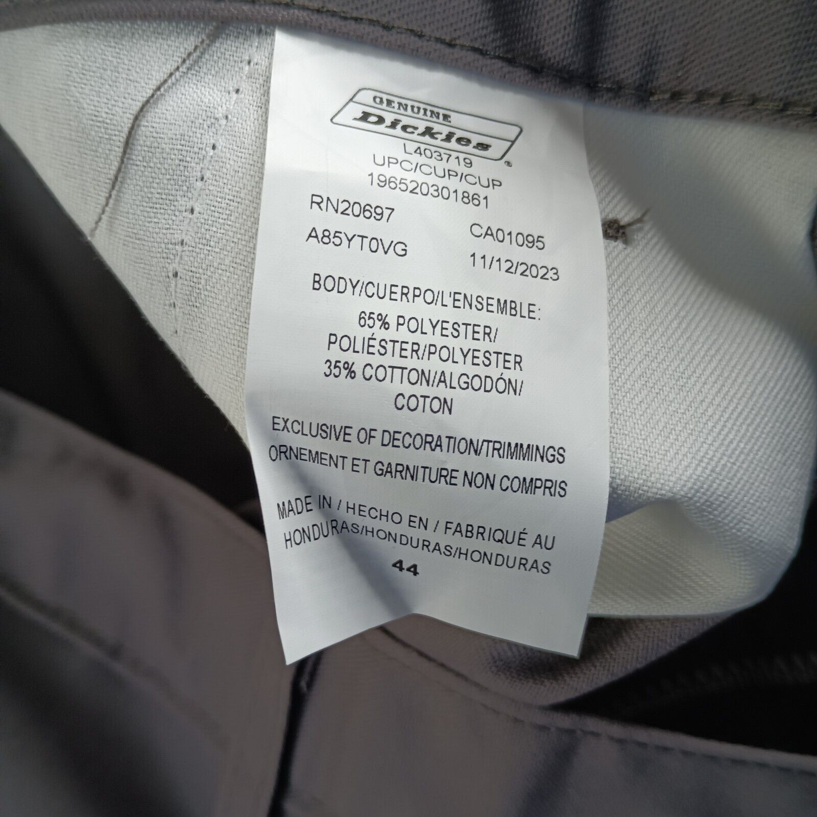 Dickies Dickies Shorts Men's 44 Flex Relaxed Fit 13” Inseam Gray Size US 44 / EU 60 - 2 Thumbnail