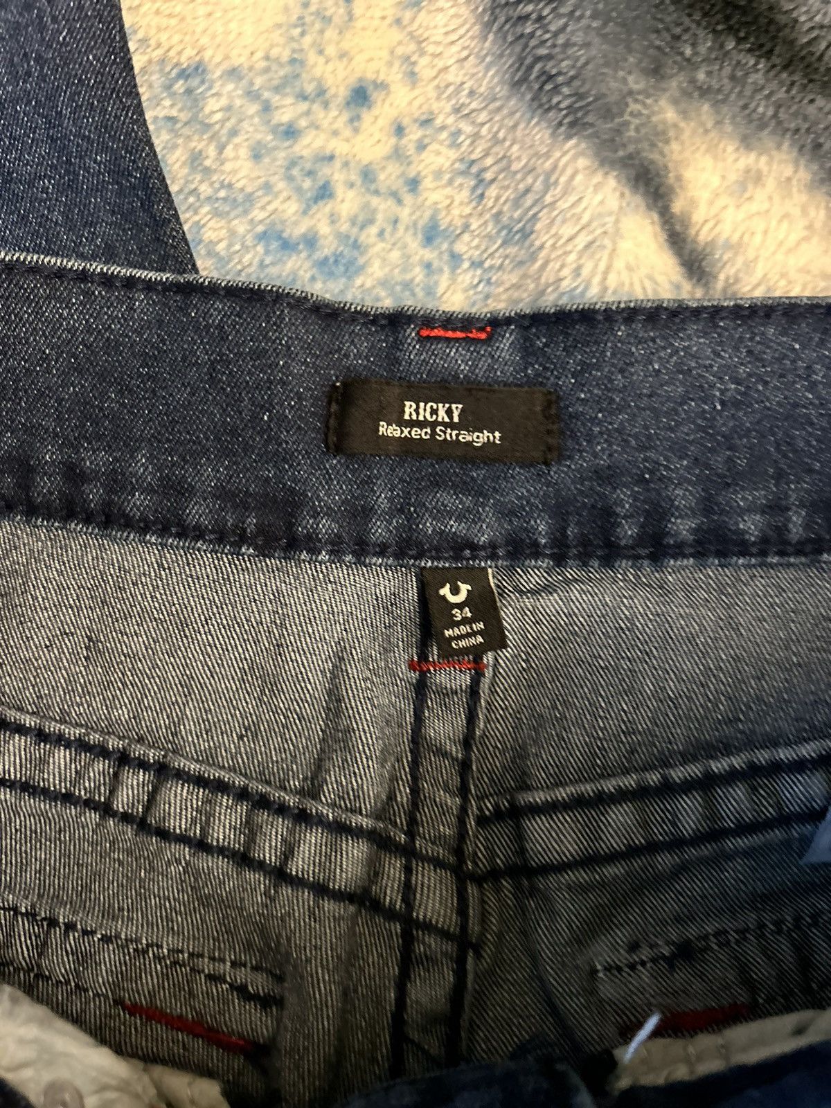 True Religion True Religion Men’s Ricky Relaxed Straight Leg Jeans Size 34 Size US 34 / EU 50 - 5 Thumbnail