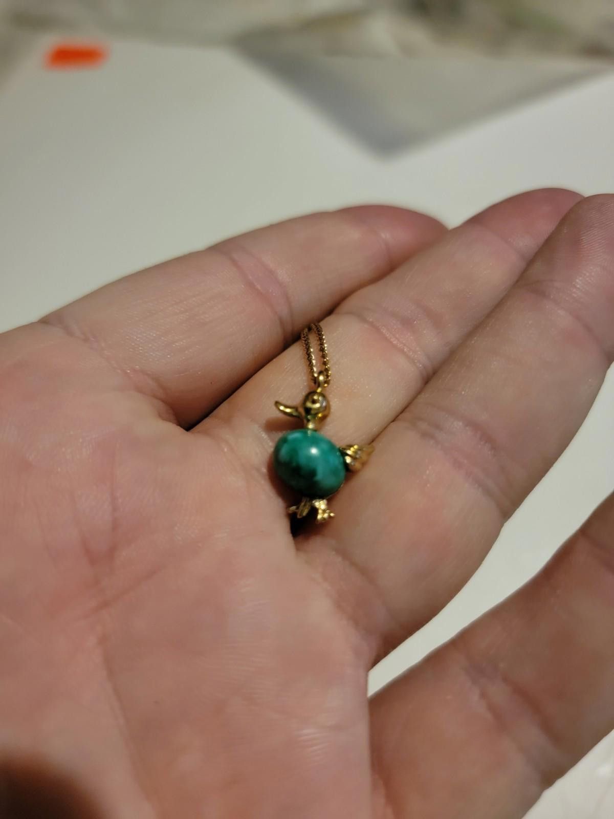 always do what you should do Vintage 1980 Cabochon Duck Gold Tone Pendant Necklace Size ONE SIZE - 2 Thumbnail