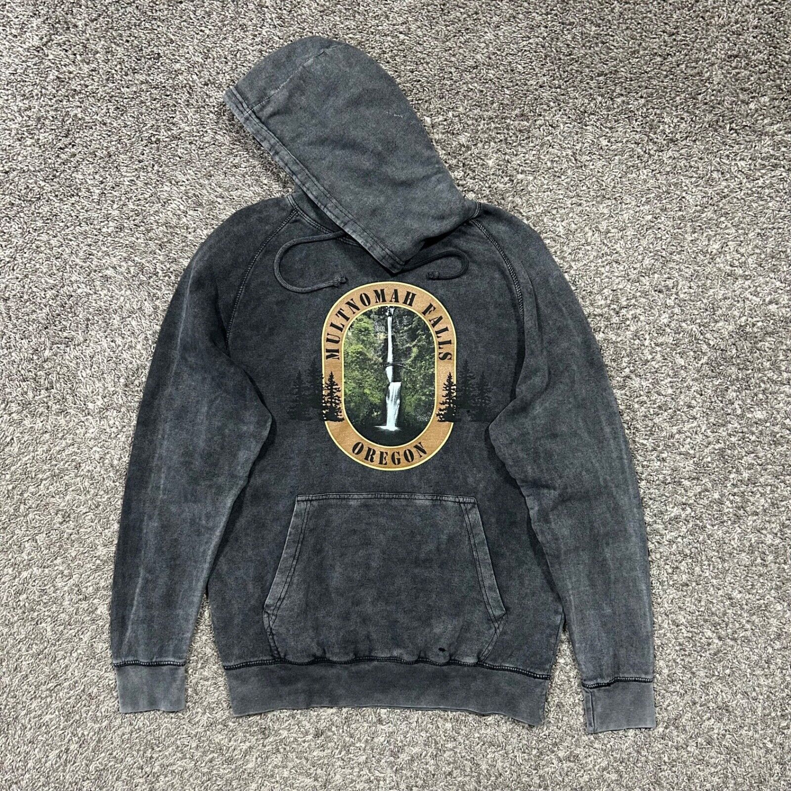 Vintage Multnomah Falls Oregon Stonewash Hoodie Pullover Sweatshirt Size US M / EU 48-50 / 2 - 10 Thumbnail
