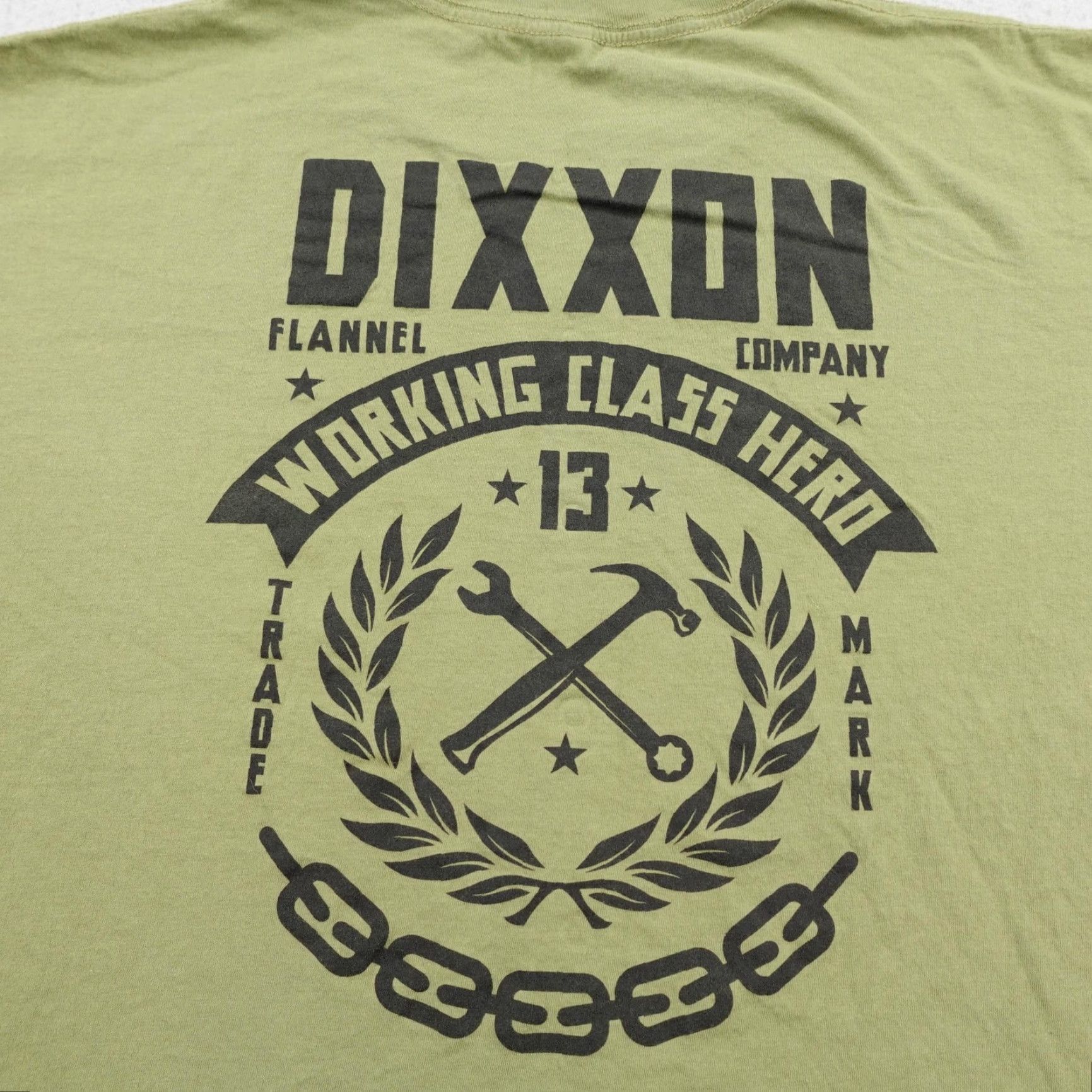 Vintage Dixxon Shirt Mens XL Green Working Class Hero Graphic Tee Workwear Made In USA Size US XL / EU 56 / 4 - 5 Thumbnail